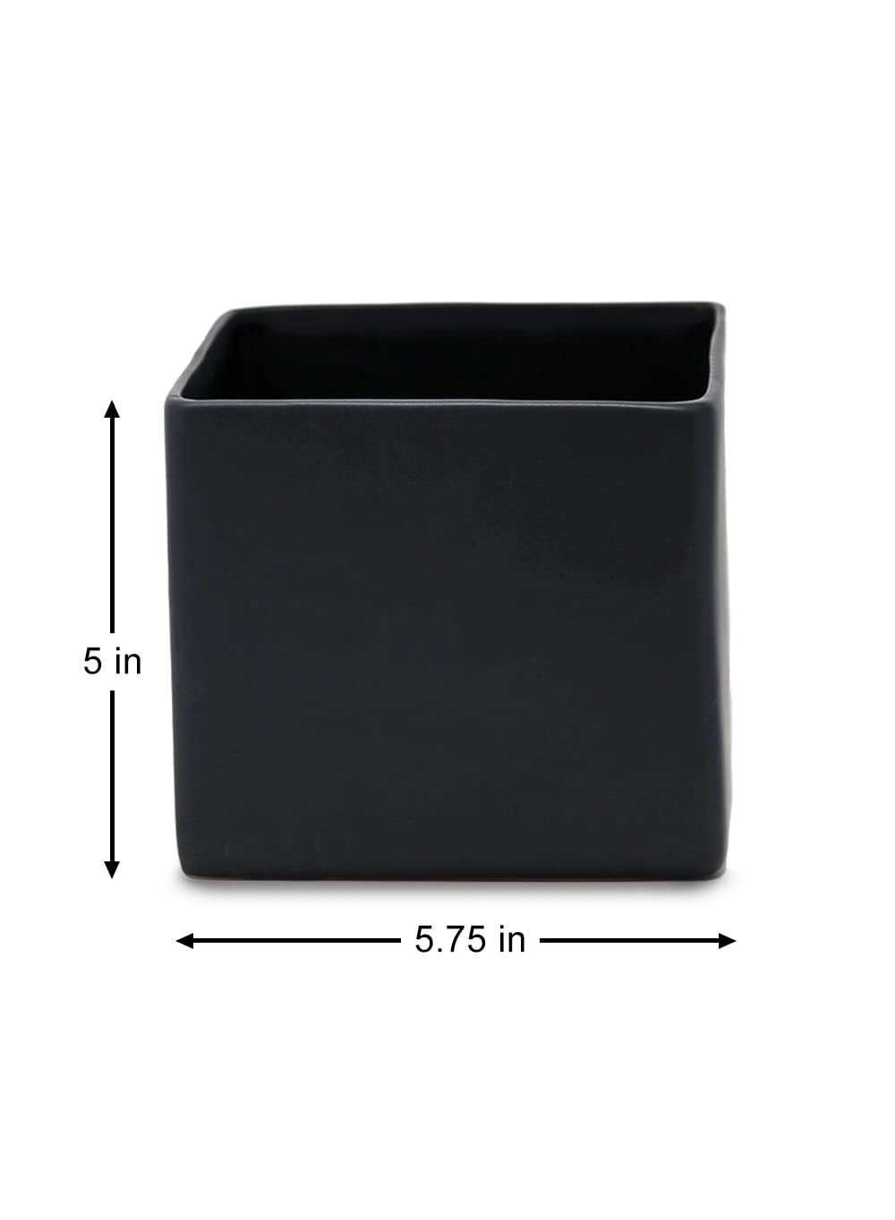 Set of 6 Matte Black Ceramic Vases - Modern Home Decor Centerpieces for Weddings, Parties & Events (5