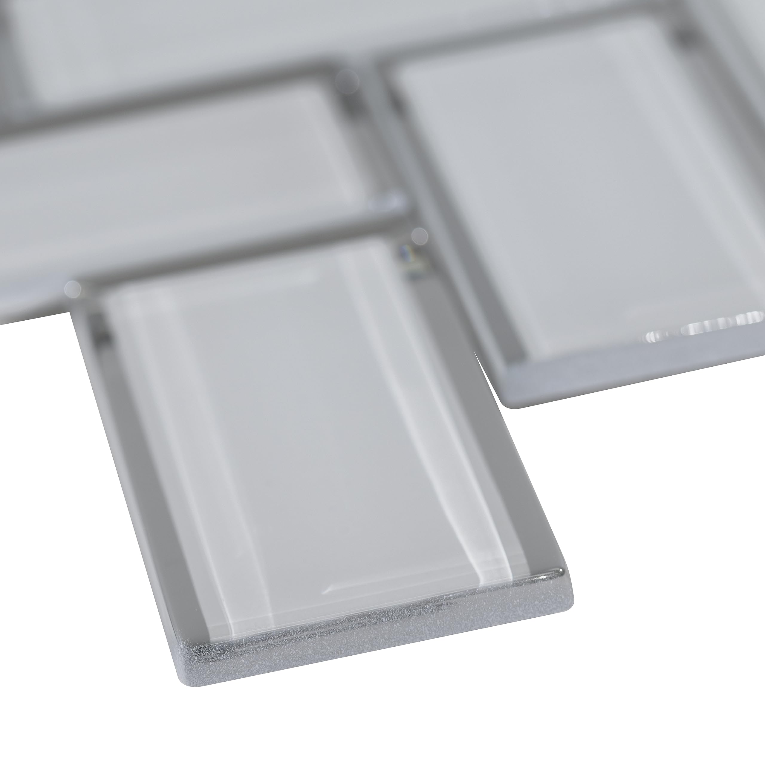 MSI Ice Bevel Herringbone Glass Mosaic Tile 13.86