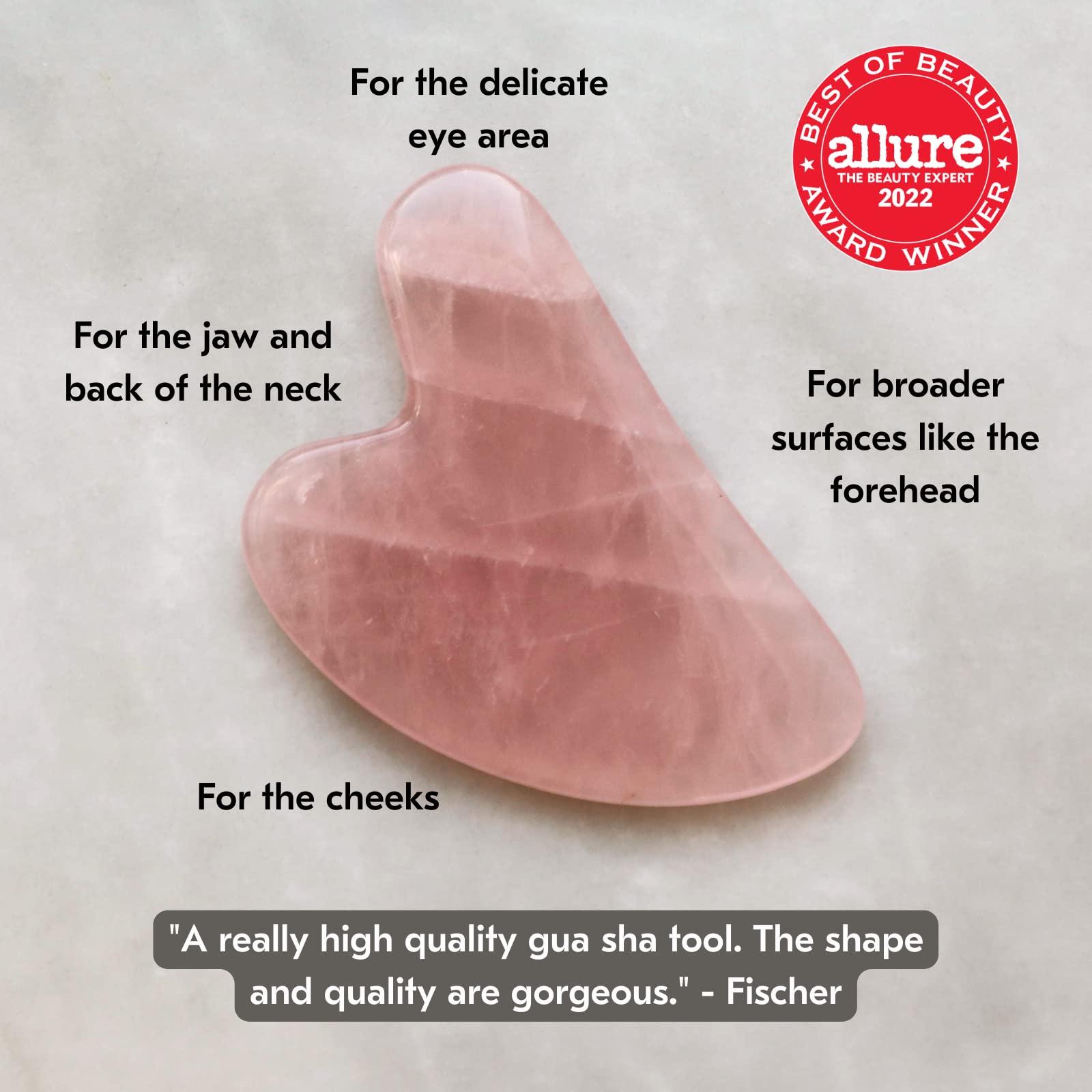 Mount Lai Rose Quartz Facial Spa Set - 2 Piece Skincare Kit for Gua Sha & Massage | Hydrating & Anti-Aging Facial Tools for Home Spa & Self-Care Routine