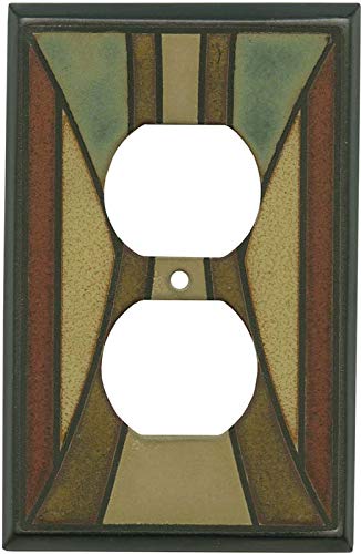 Craftsman Ceramic Outlet Covers - Decorative Wall Plate for Home & Office - Durable & Stylish Electrical Cover for Living Room, Bedroom, Kitchen