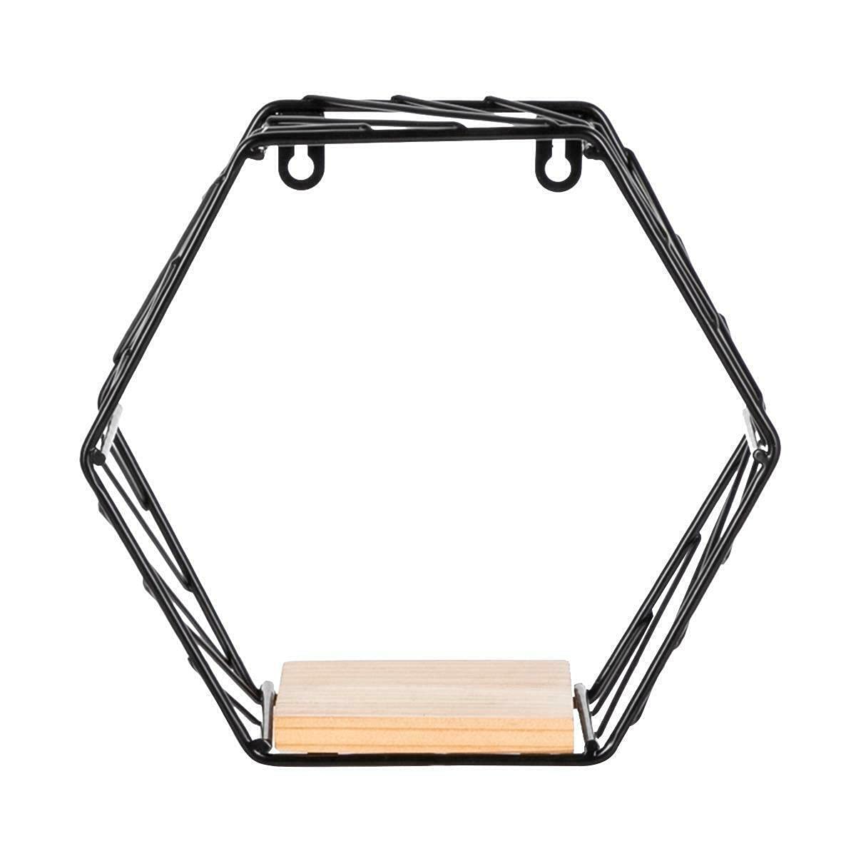 Hexagon Wall Shelves - Floating Storage for Bedroom & Bathroom Decor