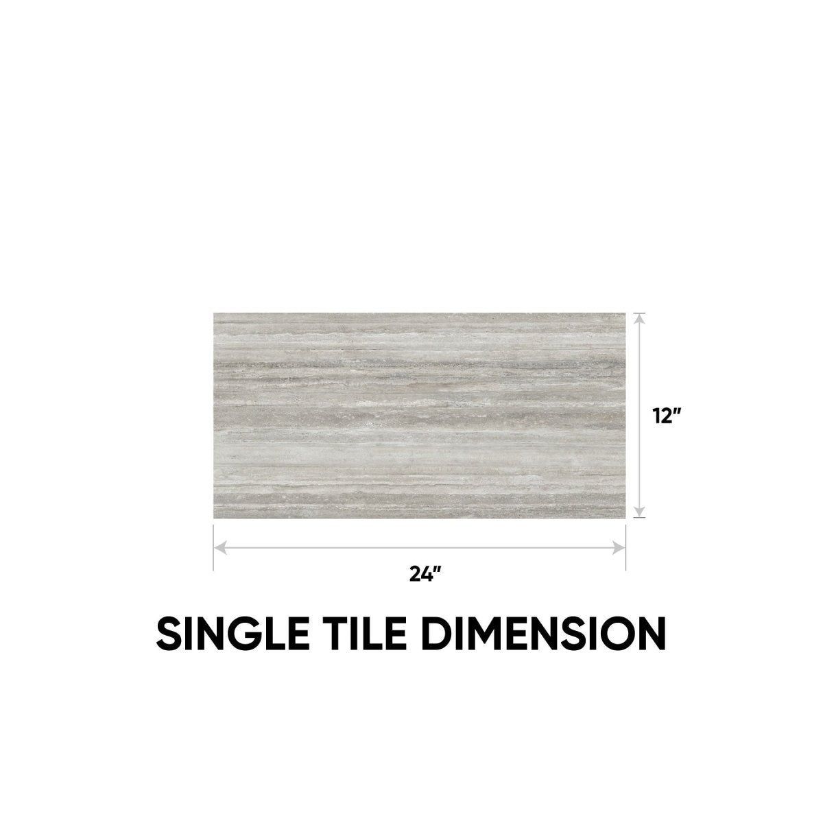 12 x 24 Inch La Marca Travertino Polished Rectified Glazed Porcelain Tile - Premium Wall & Floor Tile for Bathroom, Kitchen, and Living Room Renovation