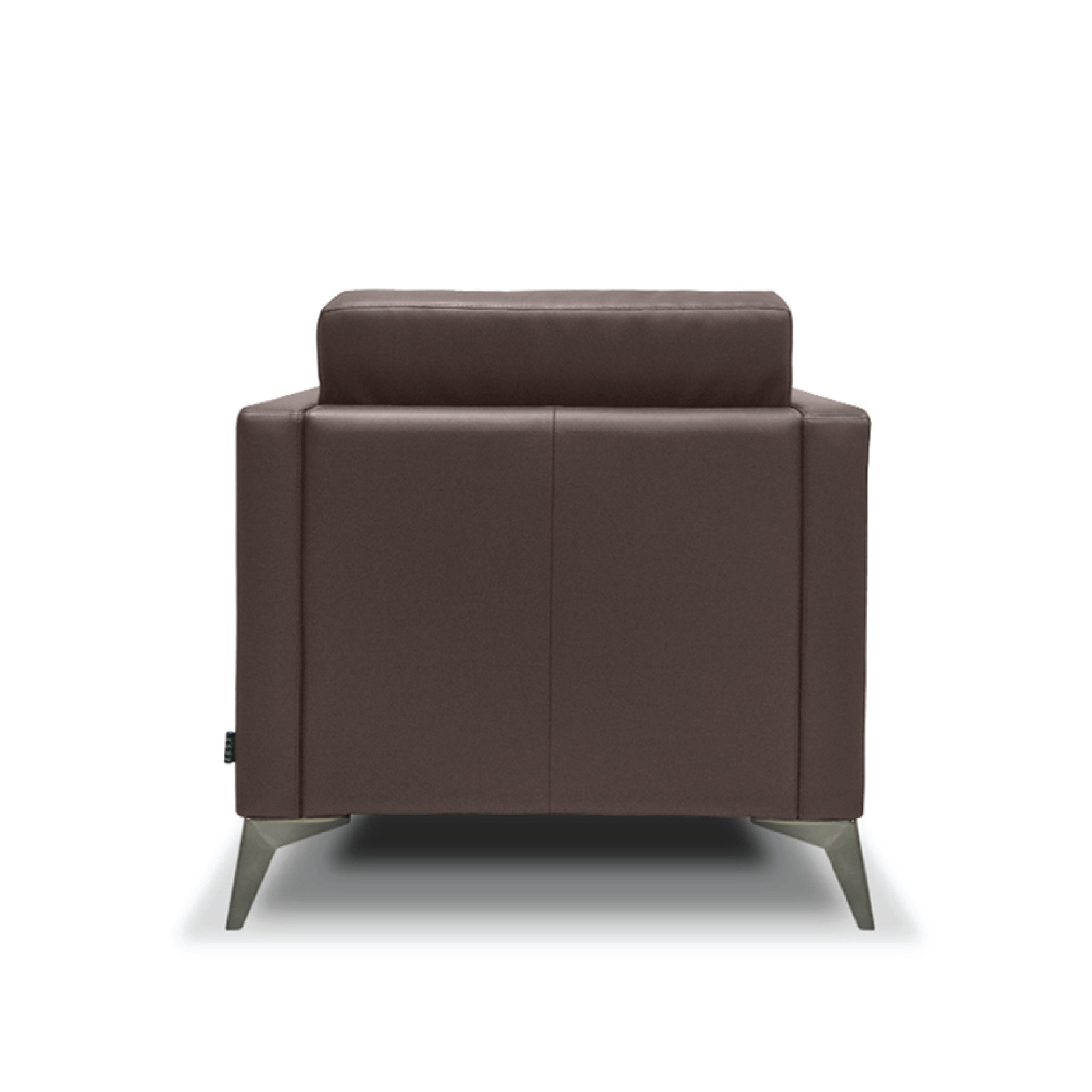 BERN Modern Armchair in Mocha Brown - Comfortable Lounge Chair for Living Room, Bedroom, or Office - Upholstered Accent Chair with Sturdy Metal Legs