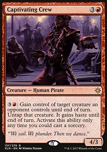 MTG Magic: The Gathering - Captivating Crew (137) Ixalan XLN Trading Card | Collectible Fantasy Game Card for Deck Building & Strategy Battles