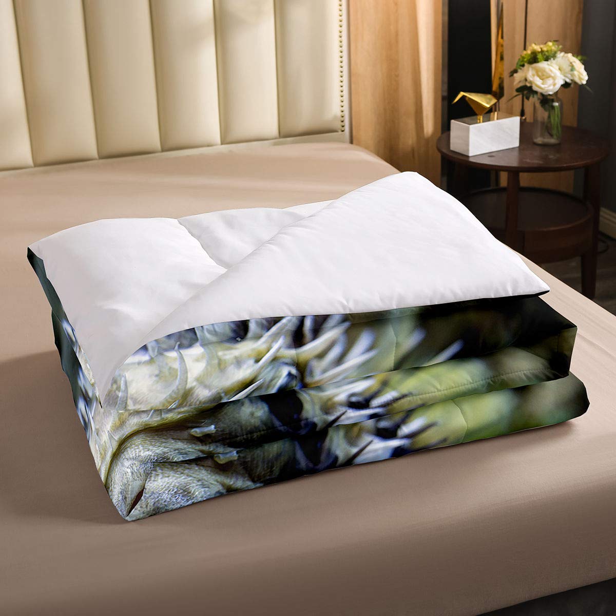 Underwater World Puffer Fish Comforter Set - Twin Size Duvet & Pillowcase for Kids | Cute Wildlife Bedding for Boys & Girls | Perfect for Themed Bedrooms & Ocean Lovers