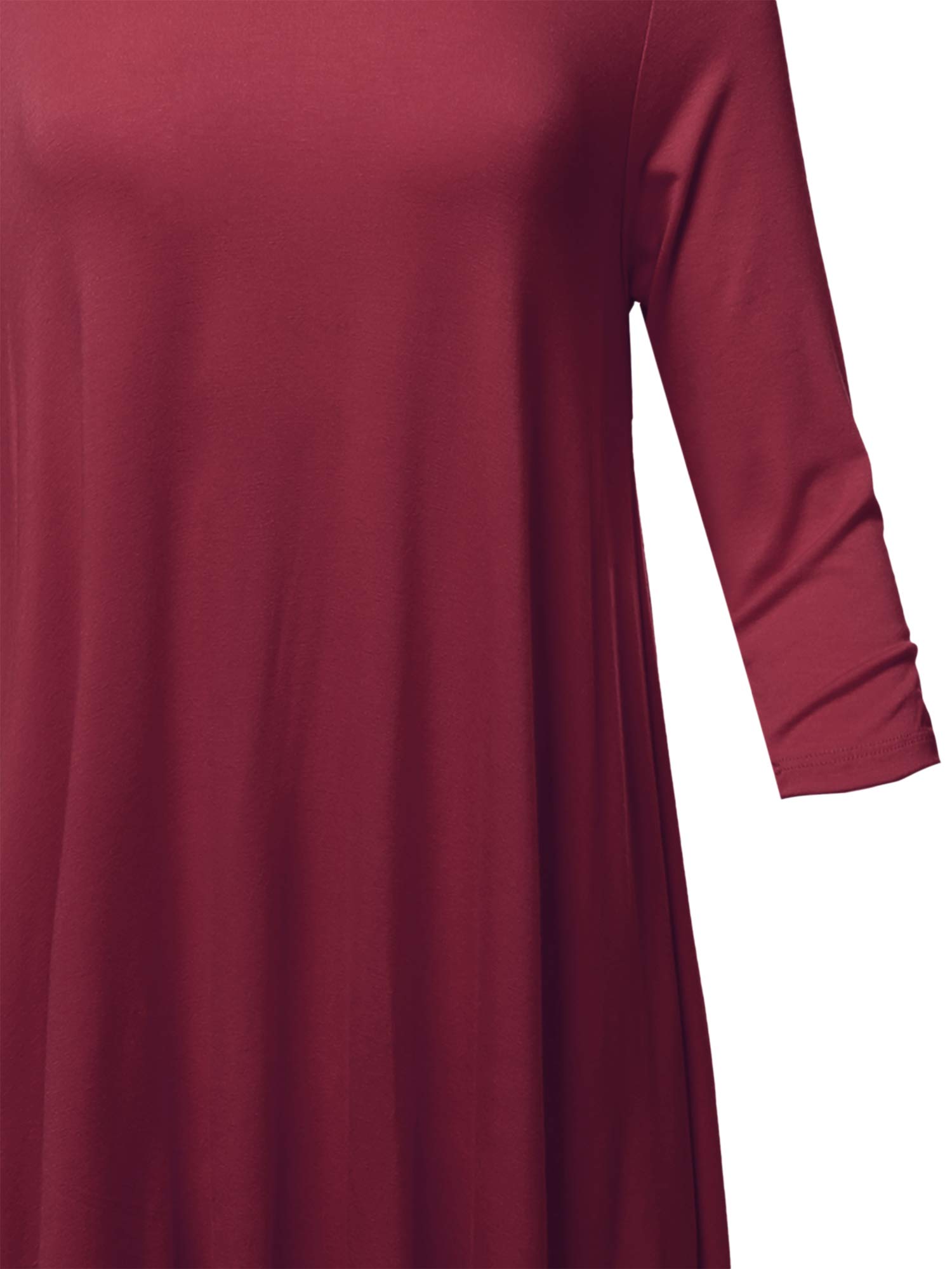 Emma Women's Casual Loose Fit Dolman Sleeve Tunic Dress Top - Comfortable & Stylish for Everyday Wear, Work & Weekend Outings