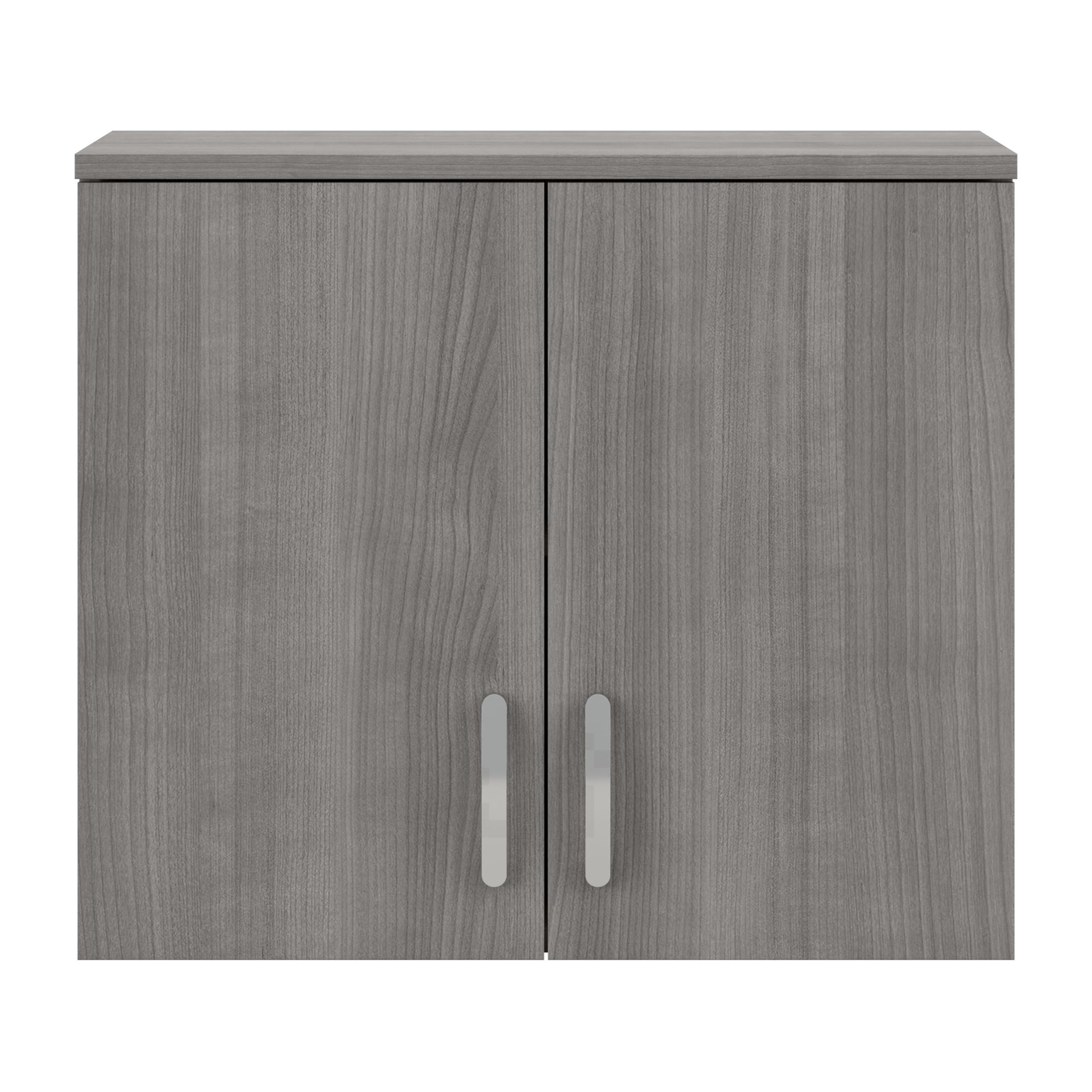 Bush Business Furniture Universal Storage Closet Wall Cabinet with Doors & Shelves - Platinum Gray | Office Organization, Home Storage & Closet Solution
