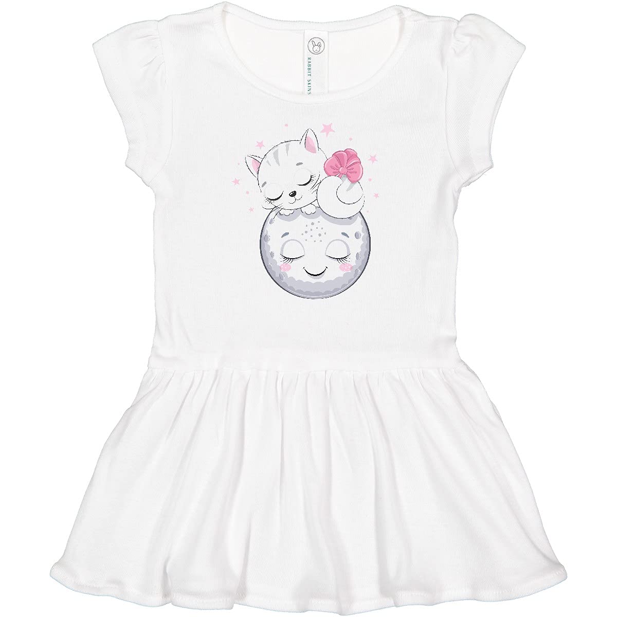Inktastic Cat on The Moon Infant Dress - Adorable Baby Girl Outfit for Casual Wear, Birthday Parties & Photo Shoots