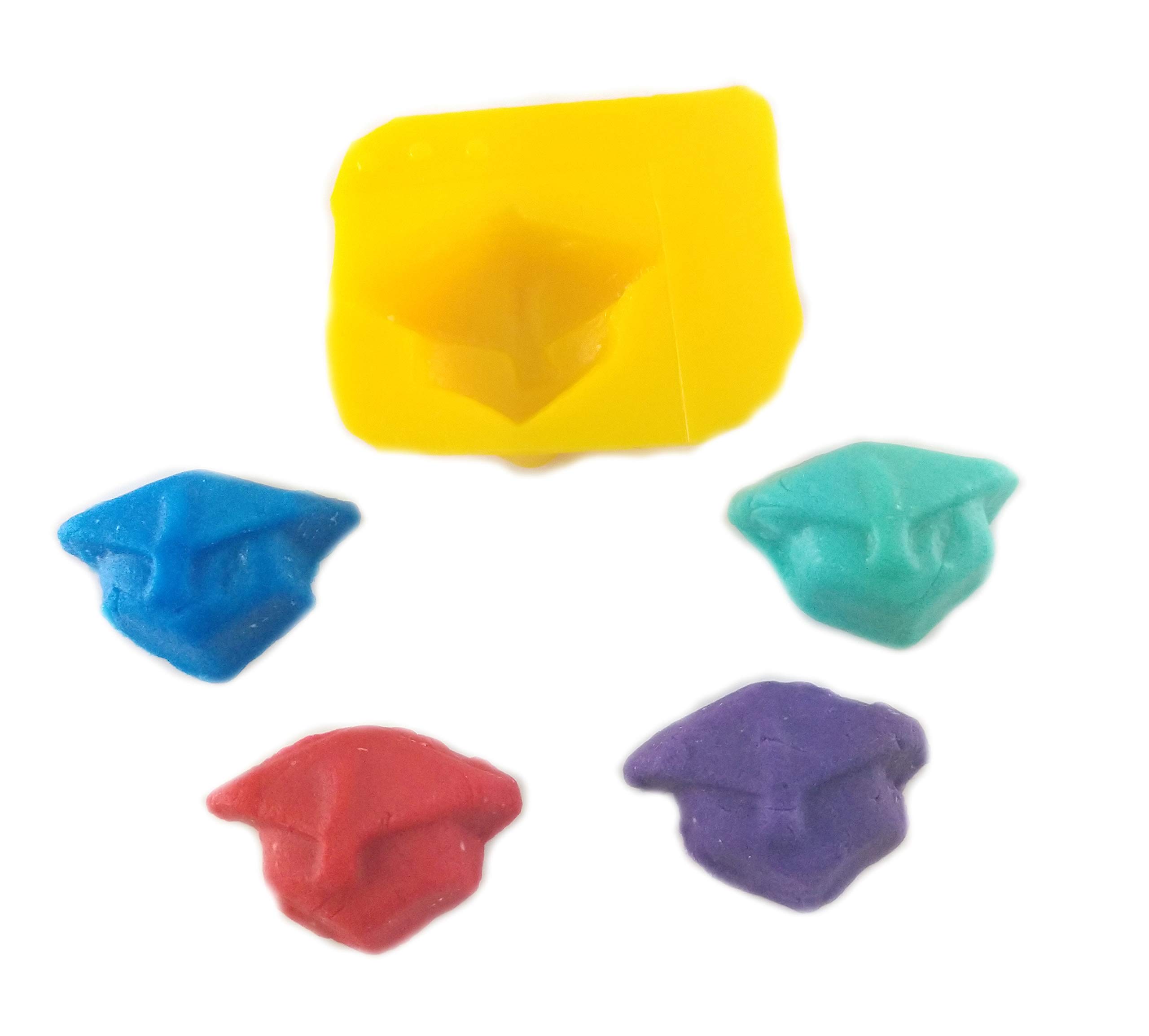 25 Cavity Graduation Silicone Candy Molds for Cream Cheese Mints, Candy Melts, Fondant & Caramels - Flexible Baking Molds for Party Treats & DIY Desserts