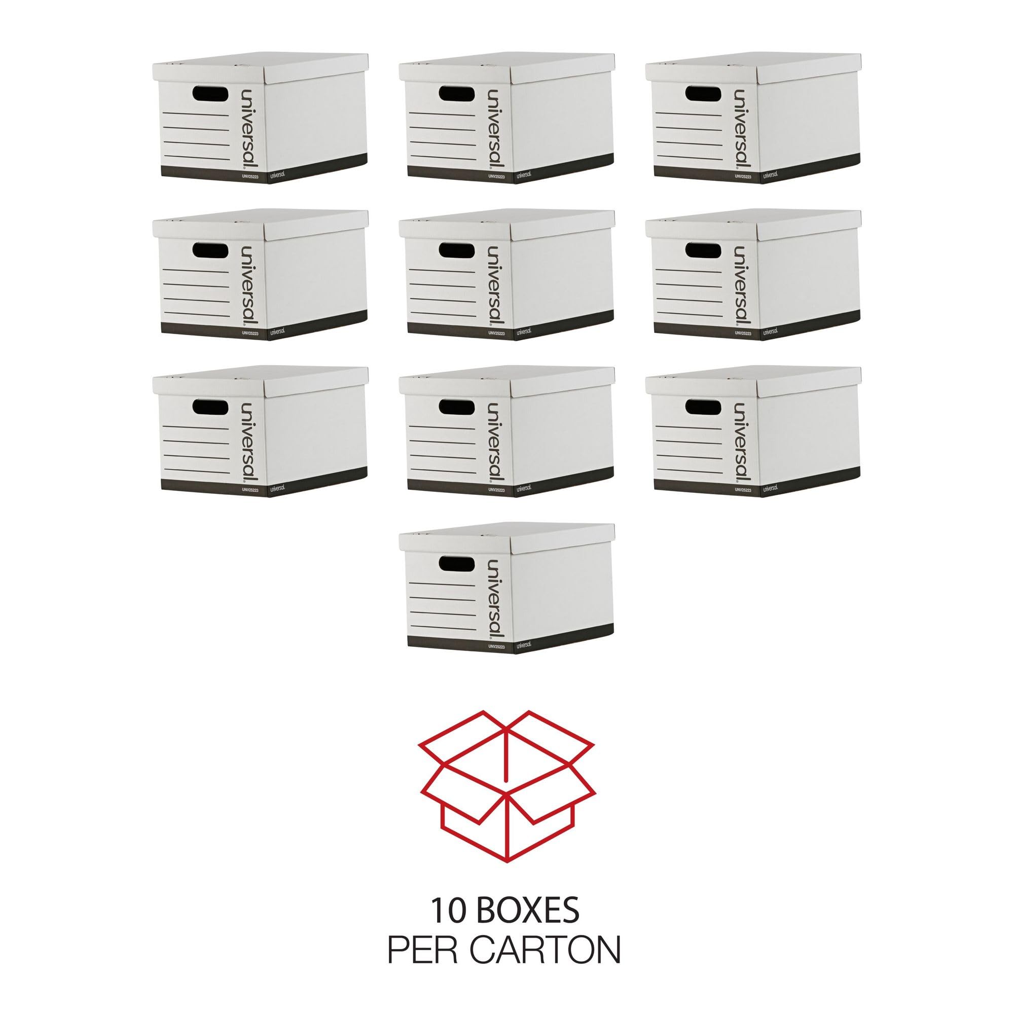 Universal Economy Shipping Boxes 12x15x9.7/8 Inches - White Corrugated Cardboard Boxes (10 Pack) - Perfect for Ecommerce, Moving & Storage