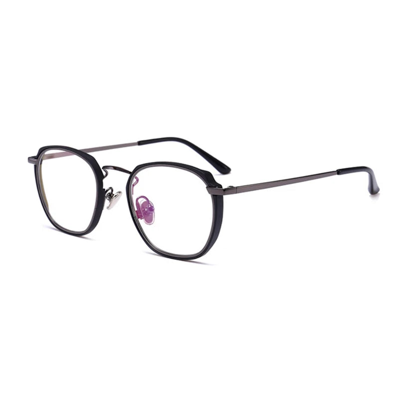 Stylish Aimee Unisex Full Rim Polygon Square Acetate Alloy Eyeglasses Frame 54137 - Perfect for Work, Reading & Fashion Accessories