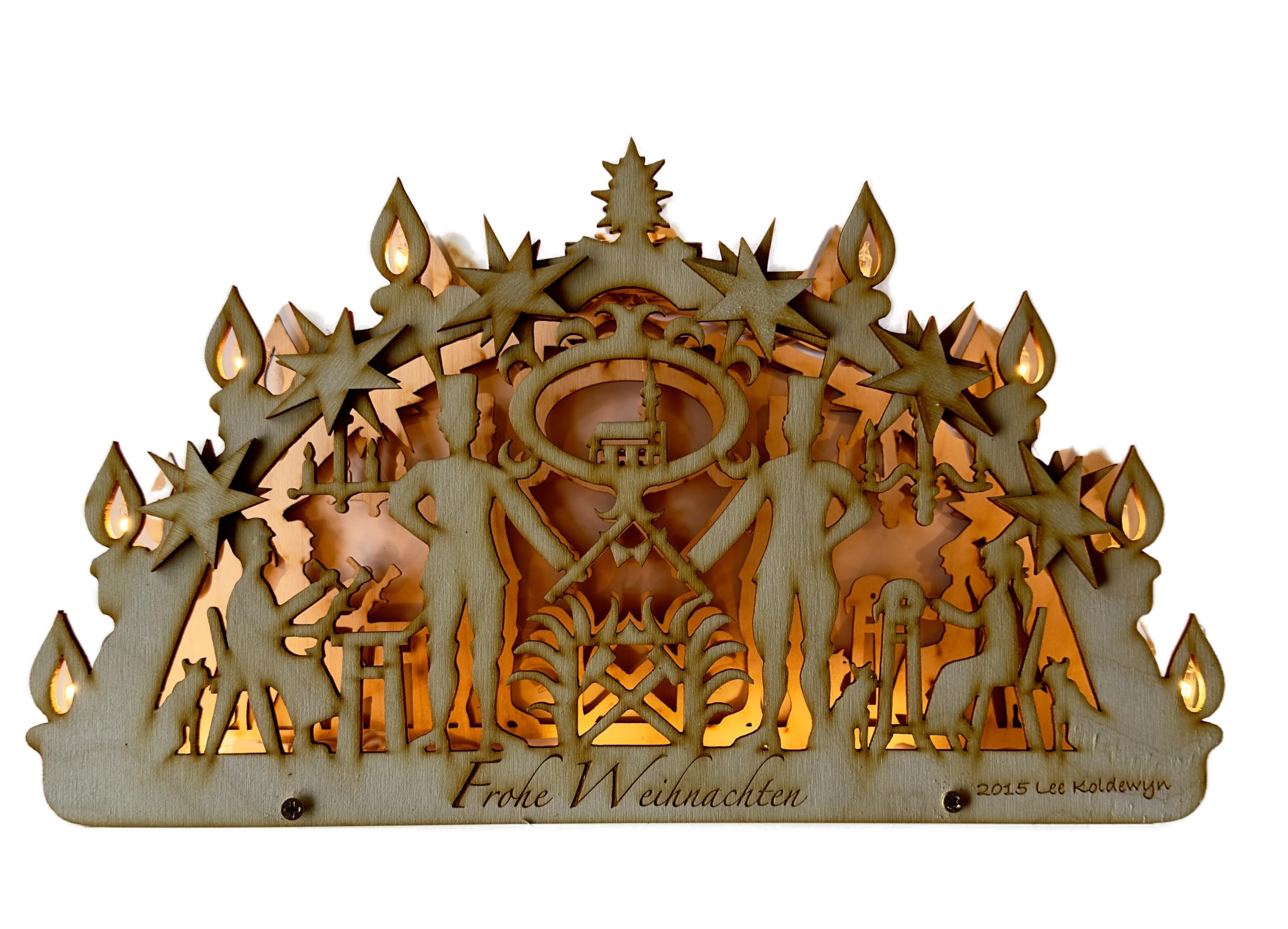 Lee Koldewyn Christmas Candle Arch Toy Shop - Festive Holiday Decor for Home, Party & Christmas Tree Decoration | Fröhliche Weihnachten