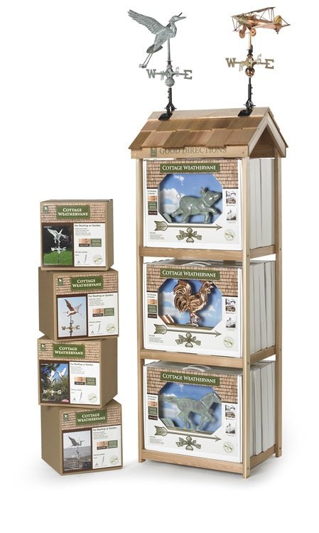 Premium Garden Weathervane Display Set - Decorative Outdoor Weather Vane for Yard, Patio & Farmhouse - Perfect for Rustic Home Decor & Farmhouse Style Gardens