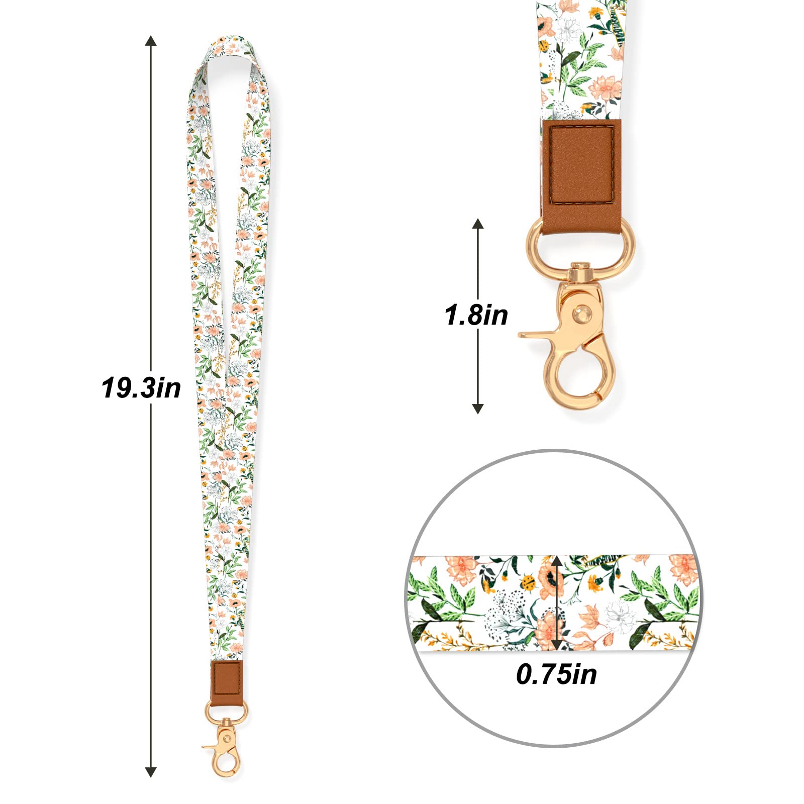 Durable Neck Lanyard Keychain with Adjustable Strap - Universal Key Holder for Women & Men - Perfect for Car Keys, ID Badges, Cards, Wallet & Phone (Ideal for Work, Travel & Outdoor Activities)