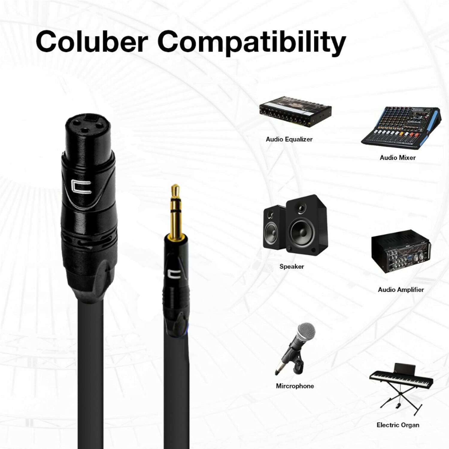 Professional 75ft Pink Balanced XLR Female to 3.5mm TRS Male Cable - 3-Pin Microphone Connector for Powered Speakers, Audio Interfaces & Mixers - Perfect for Live Performances, Studio Recording & DJ Setups