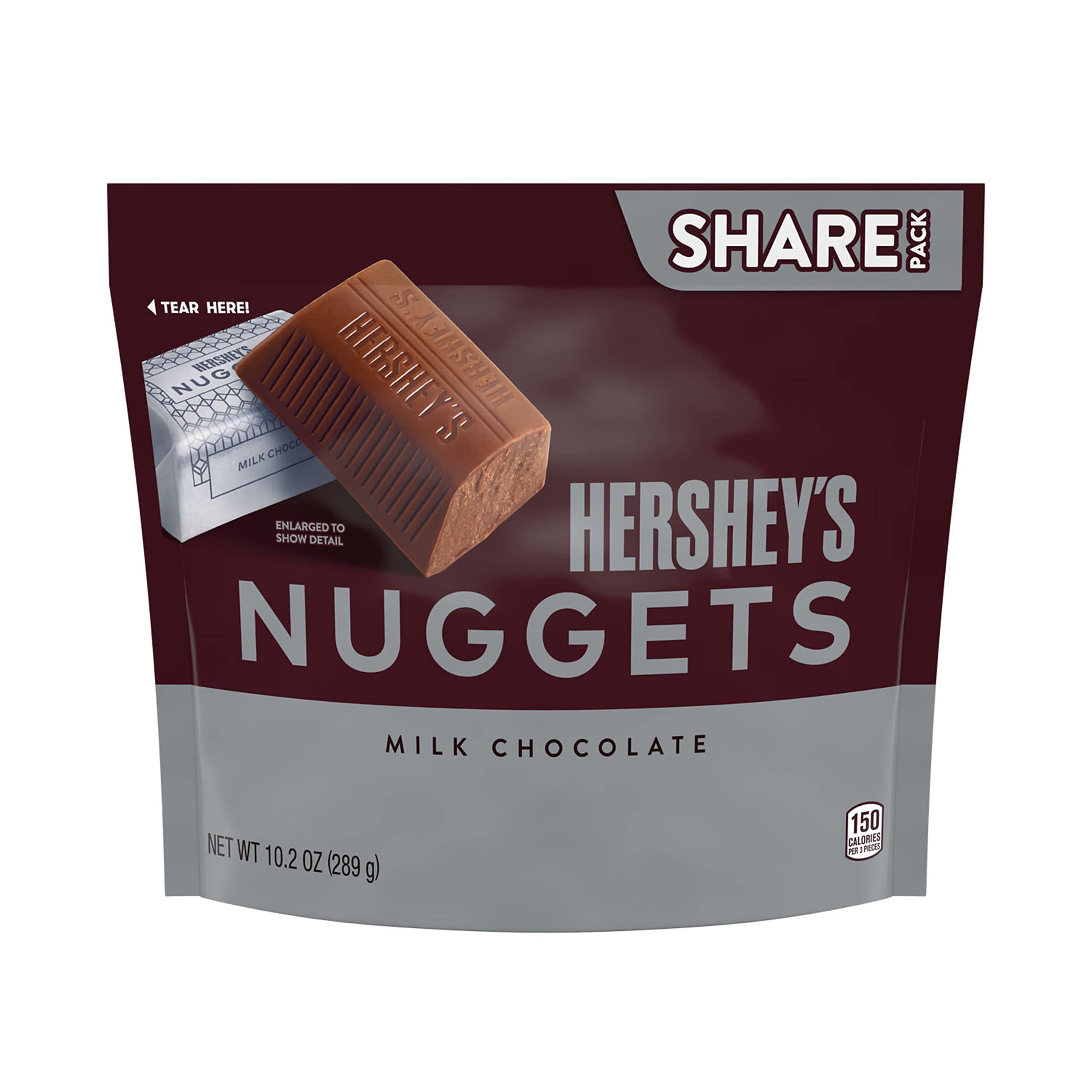 HERSHEY'S Milk Chocolate Nuggets Candy - 10.2 Oz Bulk Pack for Sharing | Perfect for Parties, Office Treats & Holiday Gift Baskets
