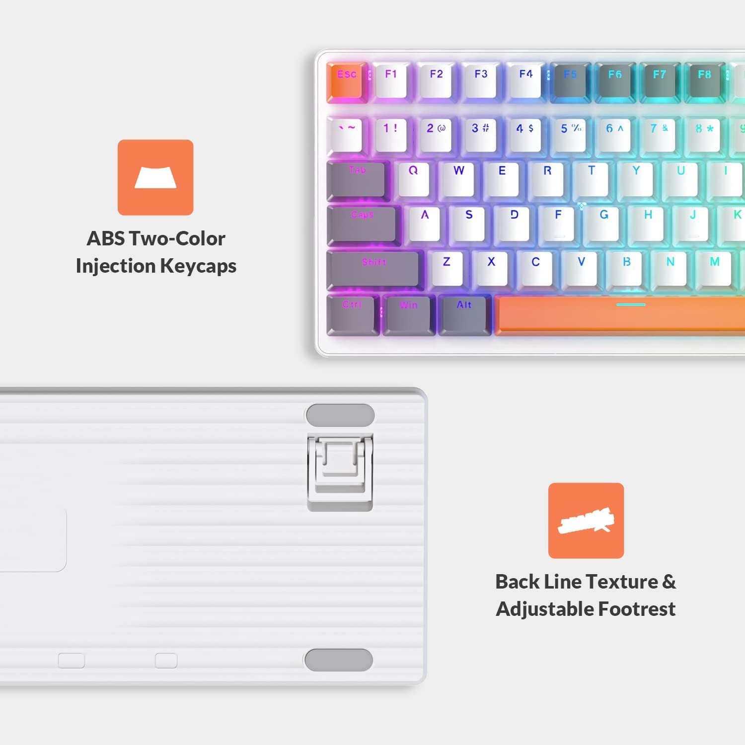 K3 Apex Pro Gaming Keyboard and Mouse Set with Coiled USB C Cable - 98 Key RGB Mechanical Keyboard (Linear Red Switch) & 6400DPI 6D RGB Ultra-Lightweight Honeycomb Gaming Mouse - Compatible with PC/MAC (Grey) - Perfect for Esports, Streaming & Professional Gaming Setup