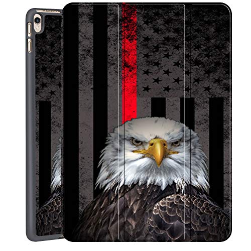 Bald Eagle Thin Red Line American Flag