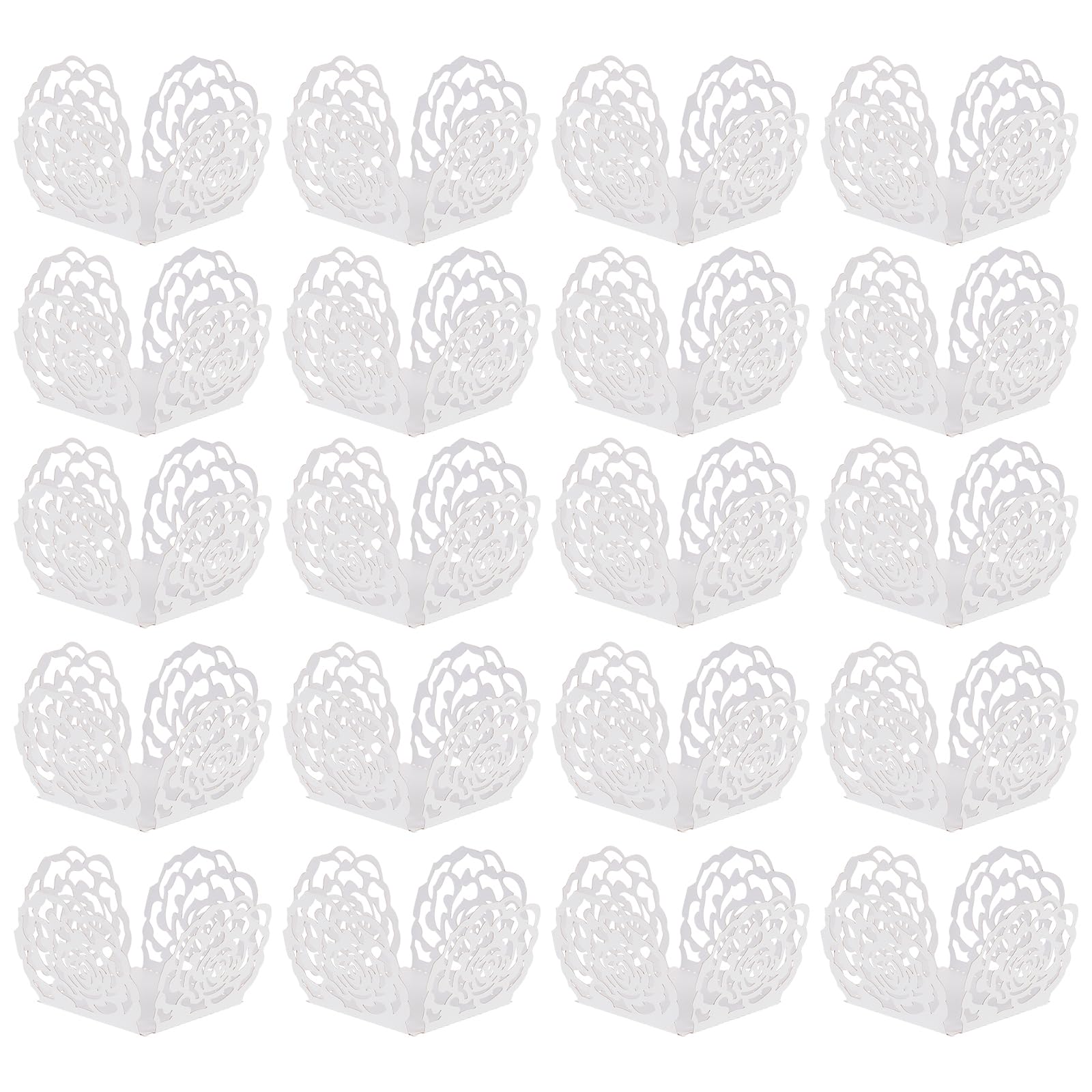 50pcs Flared Paper Baking Cups for Muffins & Cupcakes - Chocolate Truffle Wrappers for Party Desserts