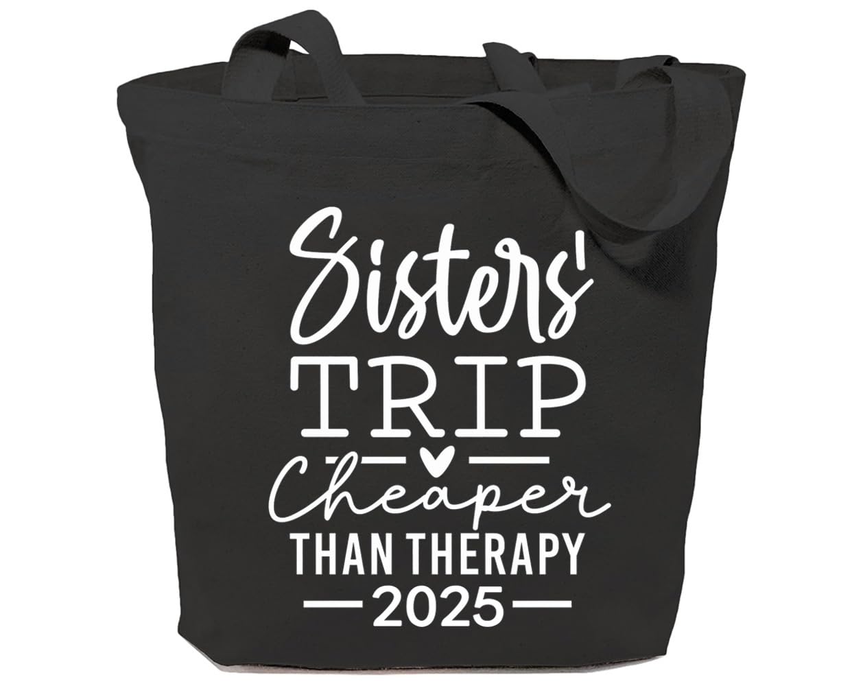 Stylish Canvas Tote Bag for Women - Eco-Friendly Reusable Grocery Shoulder Bag - Perfect for Shopping, Beach Trips & Sister Outings - Cheaper Than Therapy 2025 - Great for Daily Use, Work Commute & Weekend Getaways