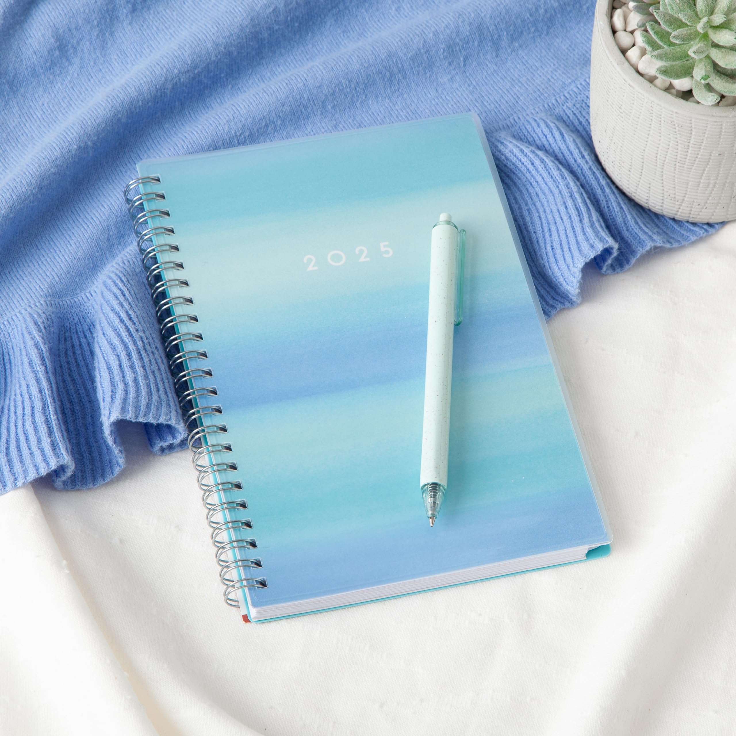 Blue Sky 2025 Weekly & Monthly Planner - January to December 2025 - 5x8 Inch Academic Planner with Frosted Cover, Laminated Tabs & Wirebound - Perfect for Students, Professionals & Office Use
