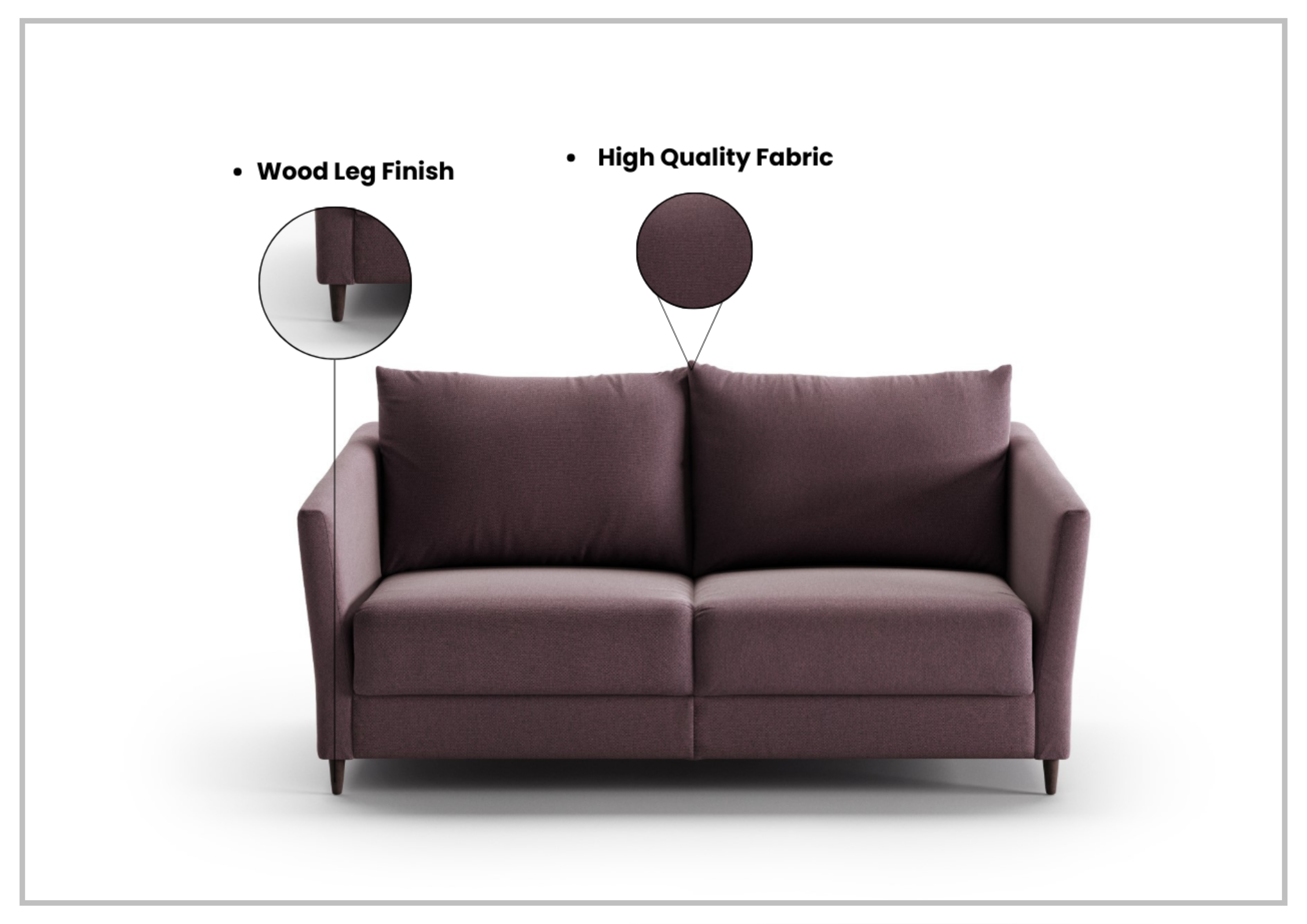 Luonto Erika Full XL Fabric Sofa Sleeper with Nest Mechanism - Comfortable Convertible Sleeper Sofa for Living Room, Guest Room & Small Spaces