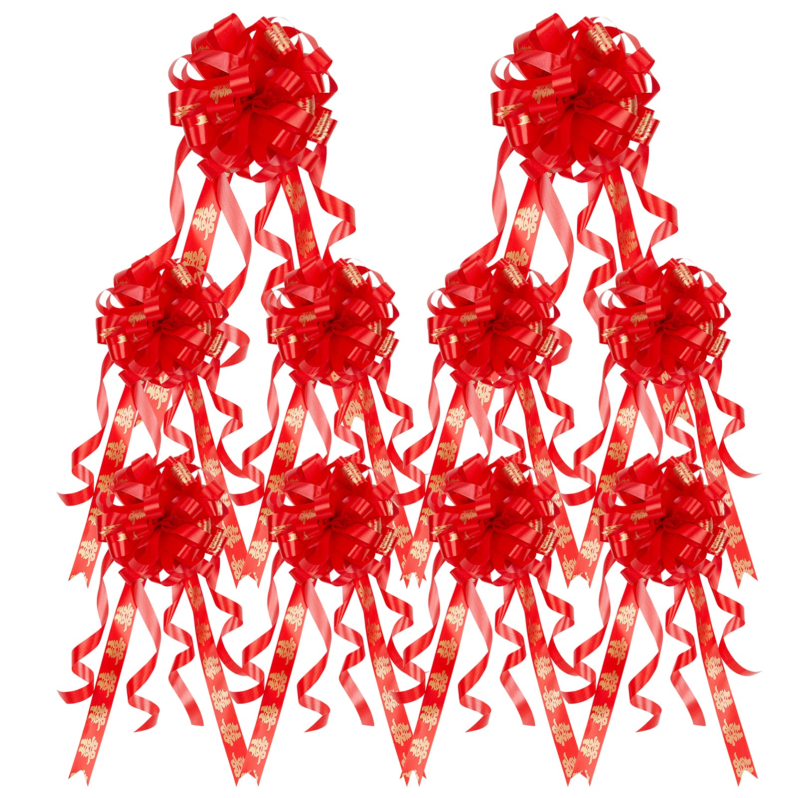 Big Pull Bows 10pcs - Gift Wrapping Ribbons for Presents & Baskets - Party Decor