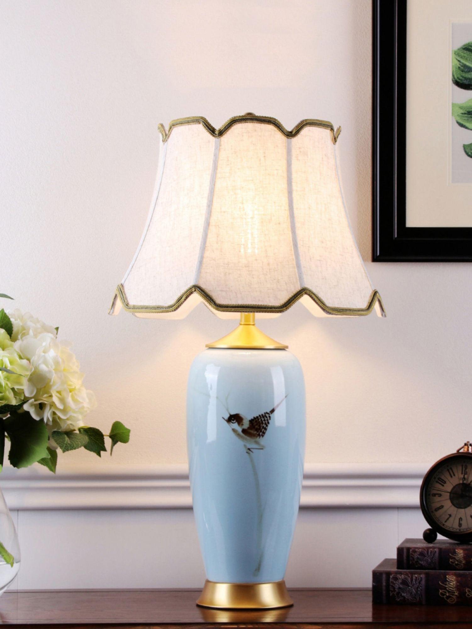 Modern Ceramic Oval Desk Lamp - Adjustable LED Light for Home Office, Study, or Bedroom - Stylish & Energy-Efficient Reading Light with Touch Control