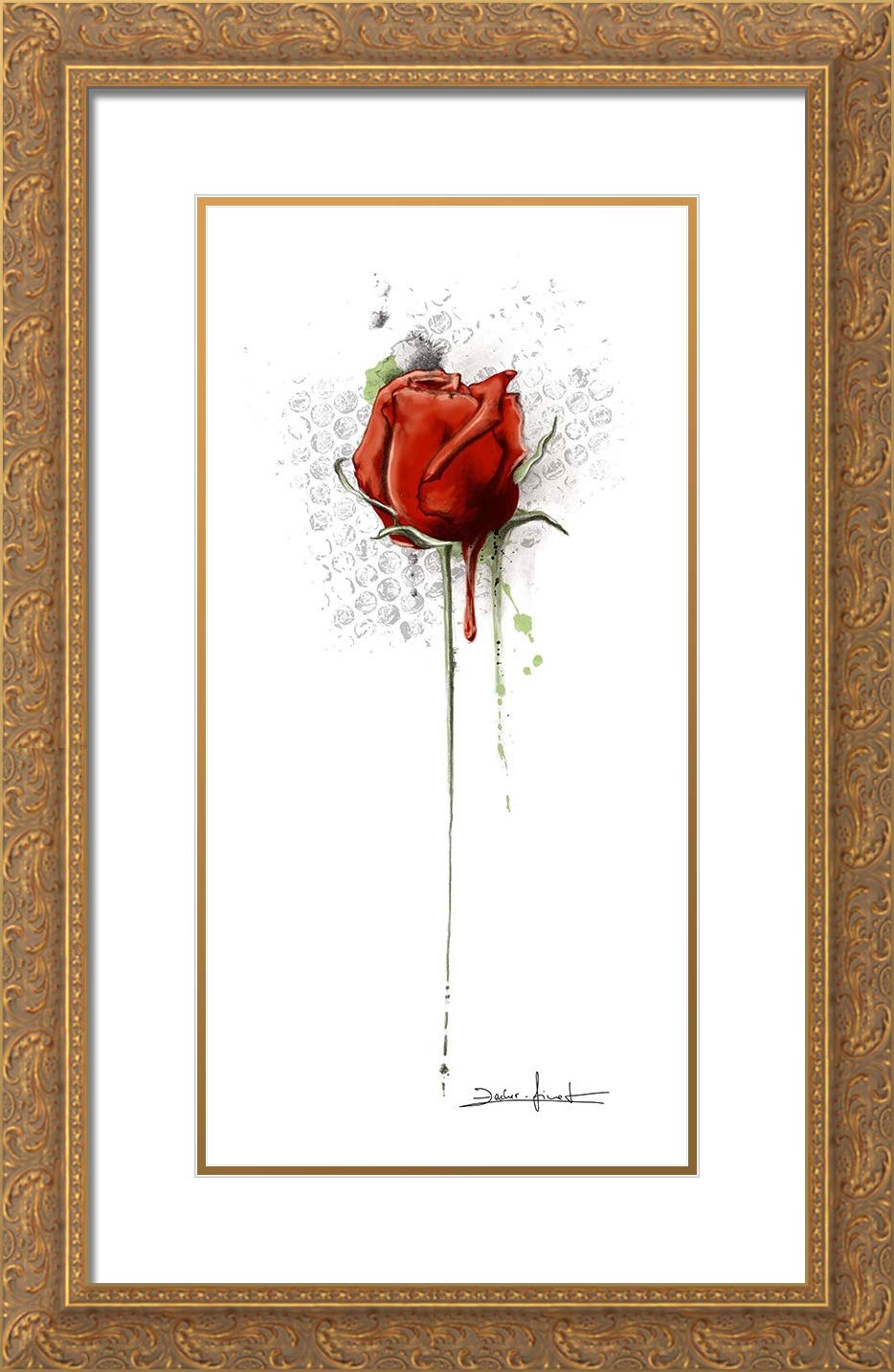 Zacher-Finet Isabelle 13x18 Gold Ornate Framed Double Matted Museum Art Print - Urban Romance IV - Perfect for Living Room, Bedroom & Office Wall Decor