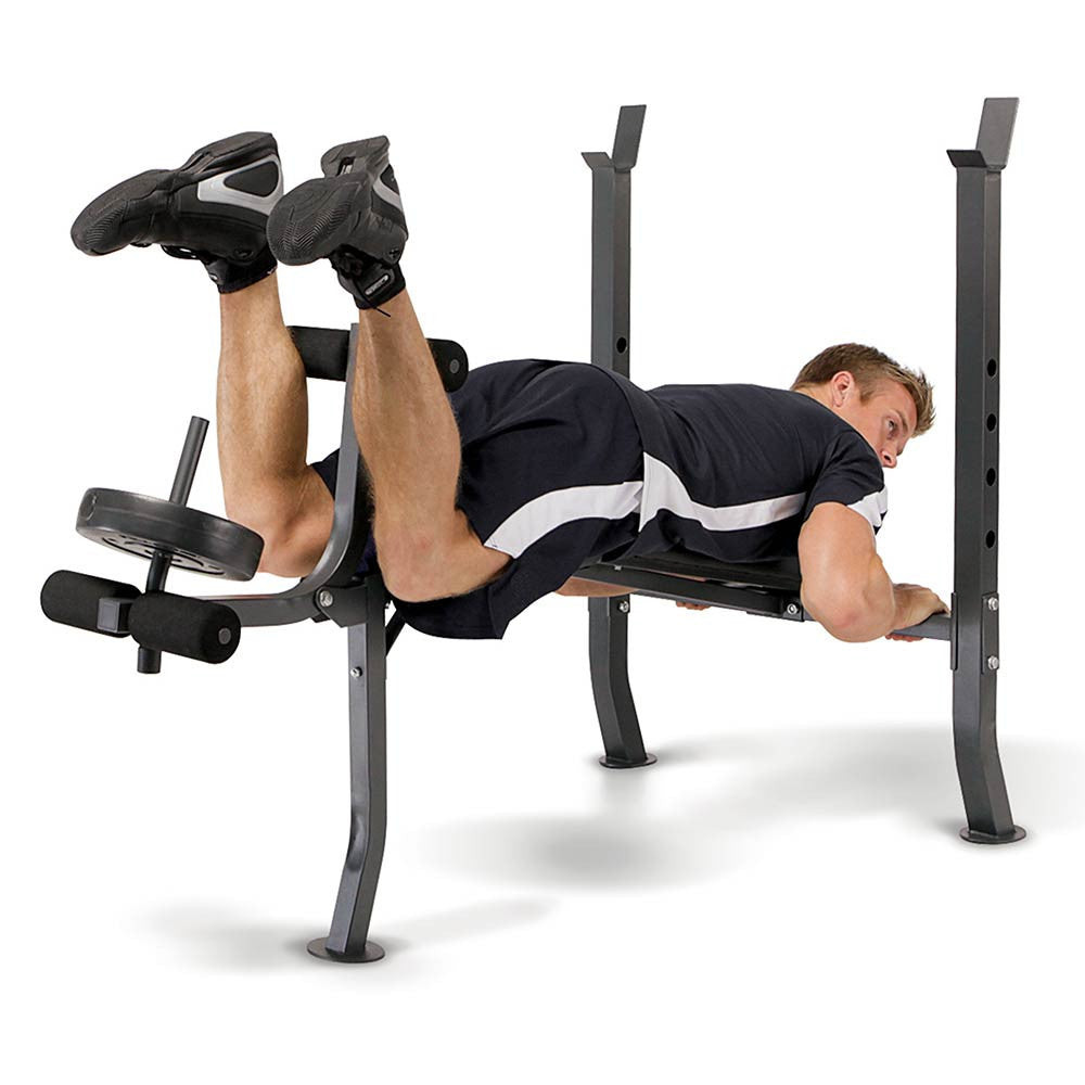 Marcy MD 2080 Weight Bench with 80lb Weight Set - Adjustable Home Gym Equipment for Strength Training & Fitness Workouts - Perfect for Home Gym, Garage Workouts & Bodybuilding Training