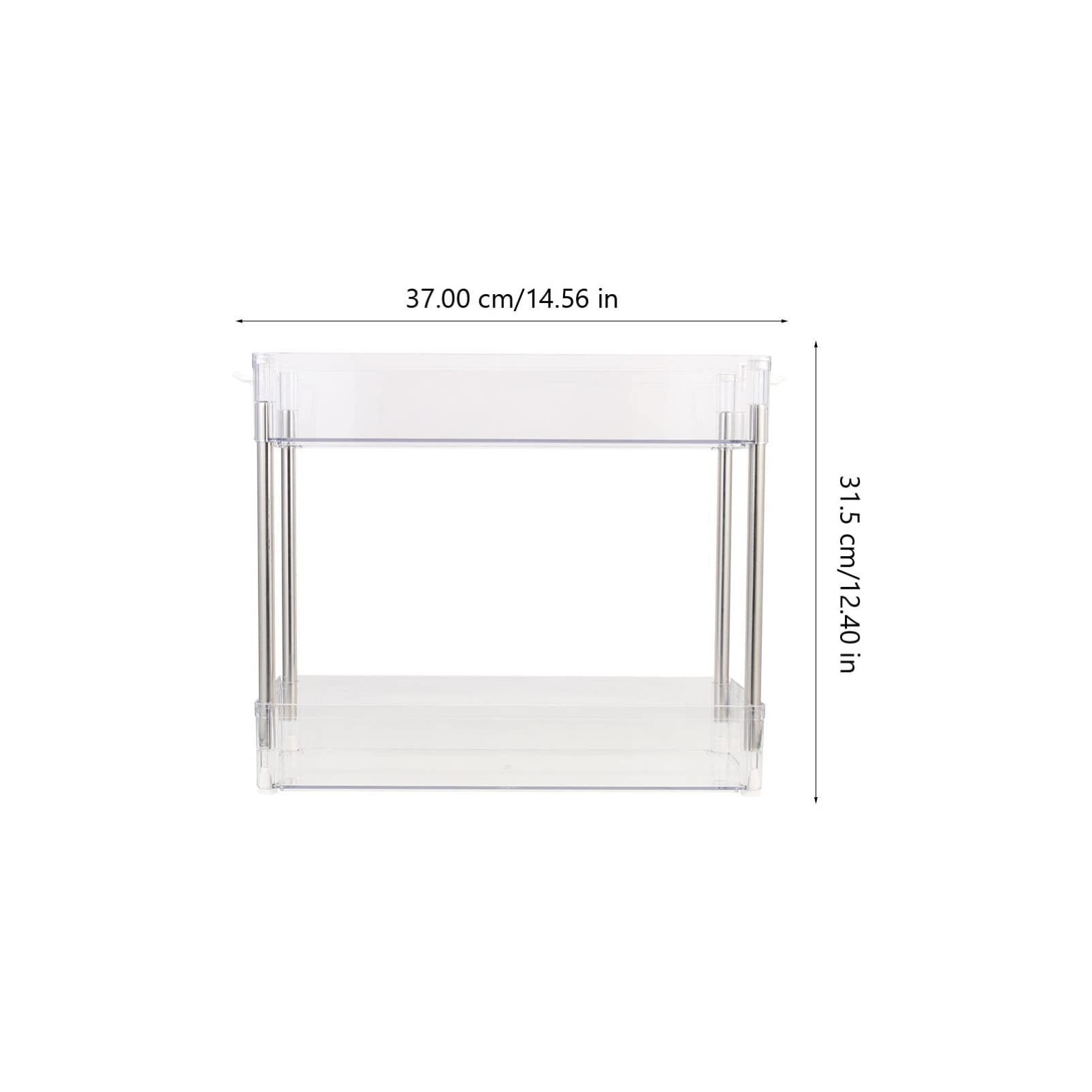 Zerodeko 2-Tier Desktop Storage Rack & Organizer Tray - Vanity, Bathroom, Makeup & Office Shelf - Space-Saving Home & Office Organization Solution - Perfect for Cosmetics, Stationery & Small Essentials
