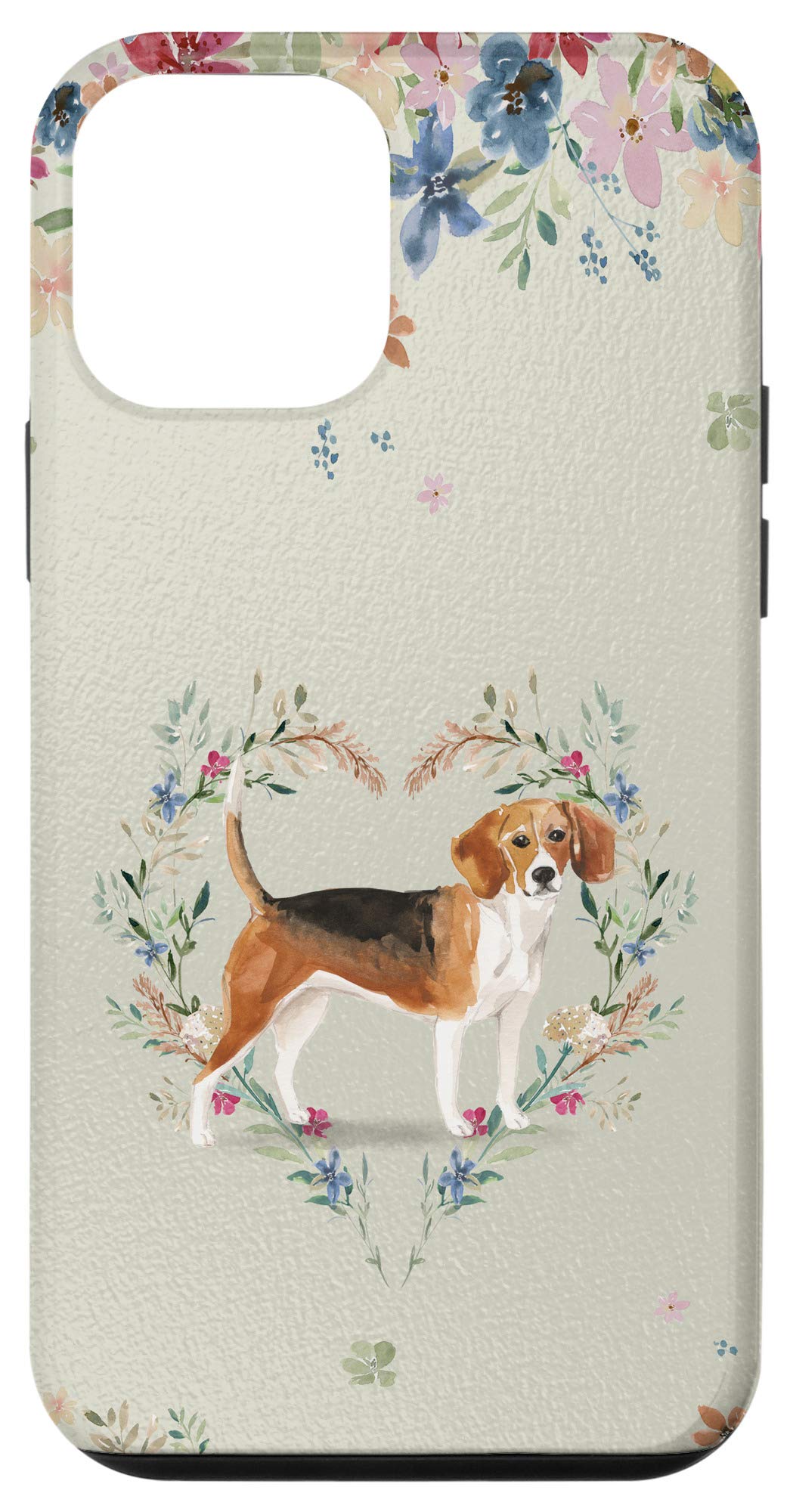iPhone 12 Mini Case - Cute Beagle Watercolor Art Design Protective Cover | Durable Slim Fit Phone Case for Everyday Use, Work & Travel