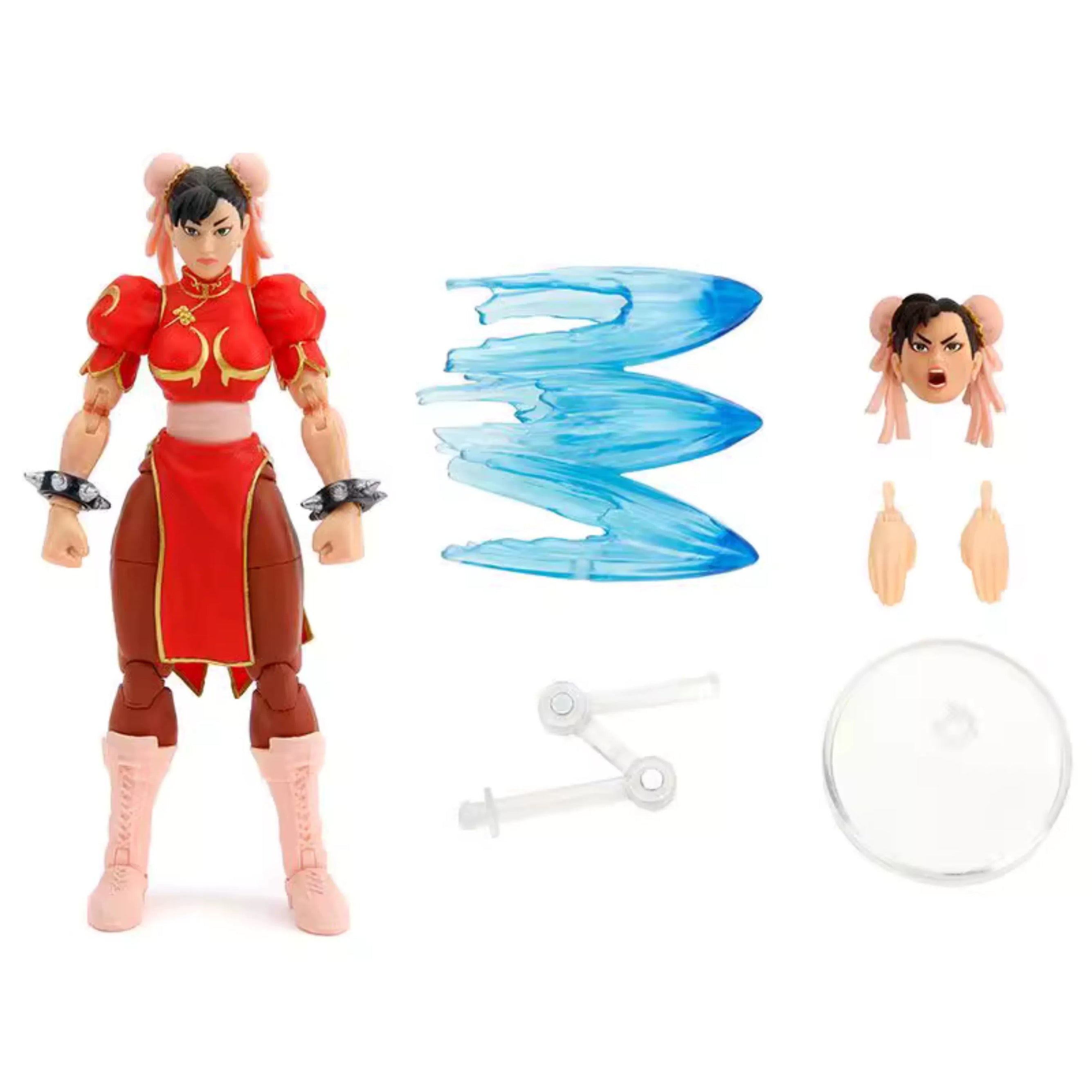 Jada Toys 1/12 Scale 6-Inch Street Fighter Chun-Li Red Action Figure - Collectible Toy for Gamers & Anime Fans - Perfect for Display, Cosplay & Gift Giving
