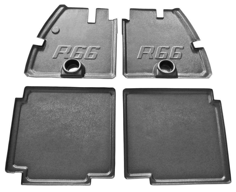 Robinson R66 All-Weather Rubber Floor Mats Set of 4 - Heavy Duty Car Floor Liners with Front Cup Holders for Trucks, SUVs & Vehicles | Perfect for Off-Roading, Winter Protection & Easy Cleaning