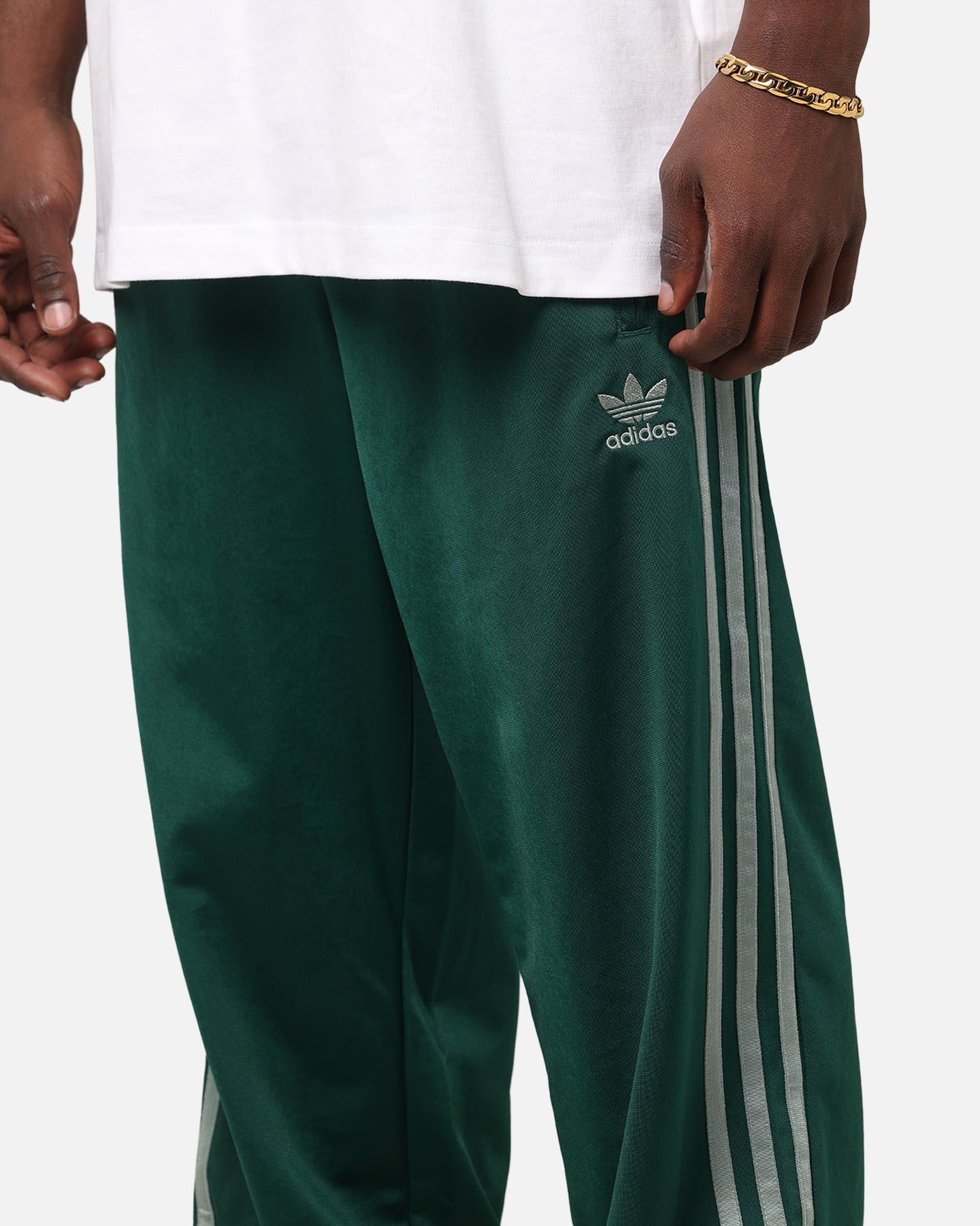 Adidas Firebird Track Pants for Men - Green Retro Running Joggers - Comfortable Athletic Pants for Gym, Workout & Casual Wear