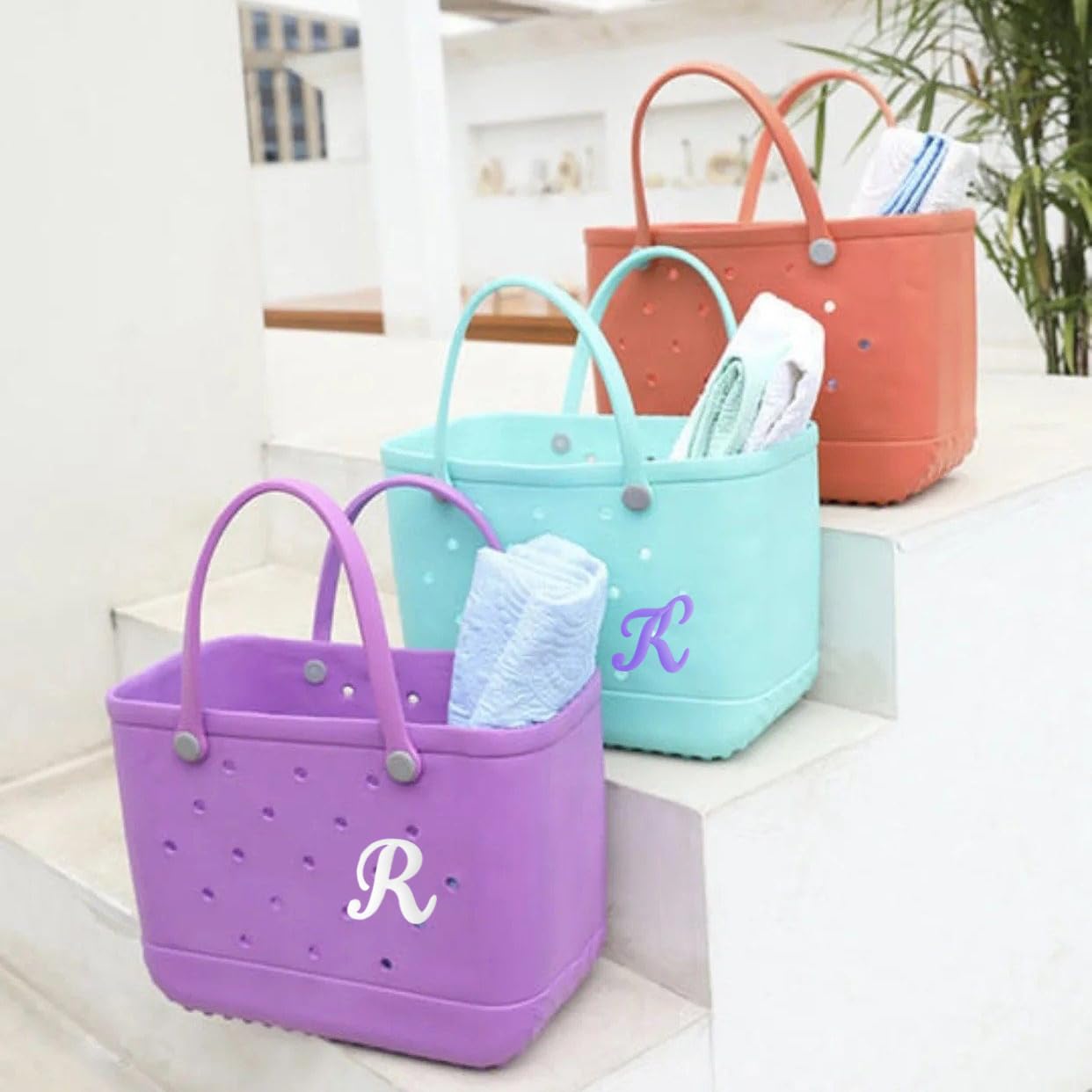 3PCS Letter Charms for Bogg Bags - Large 2.75
