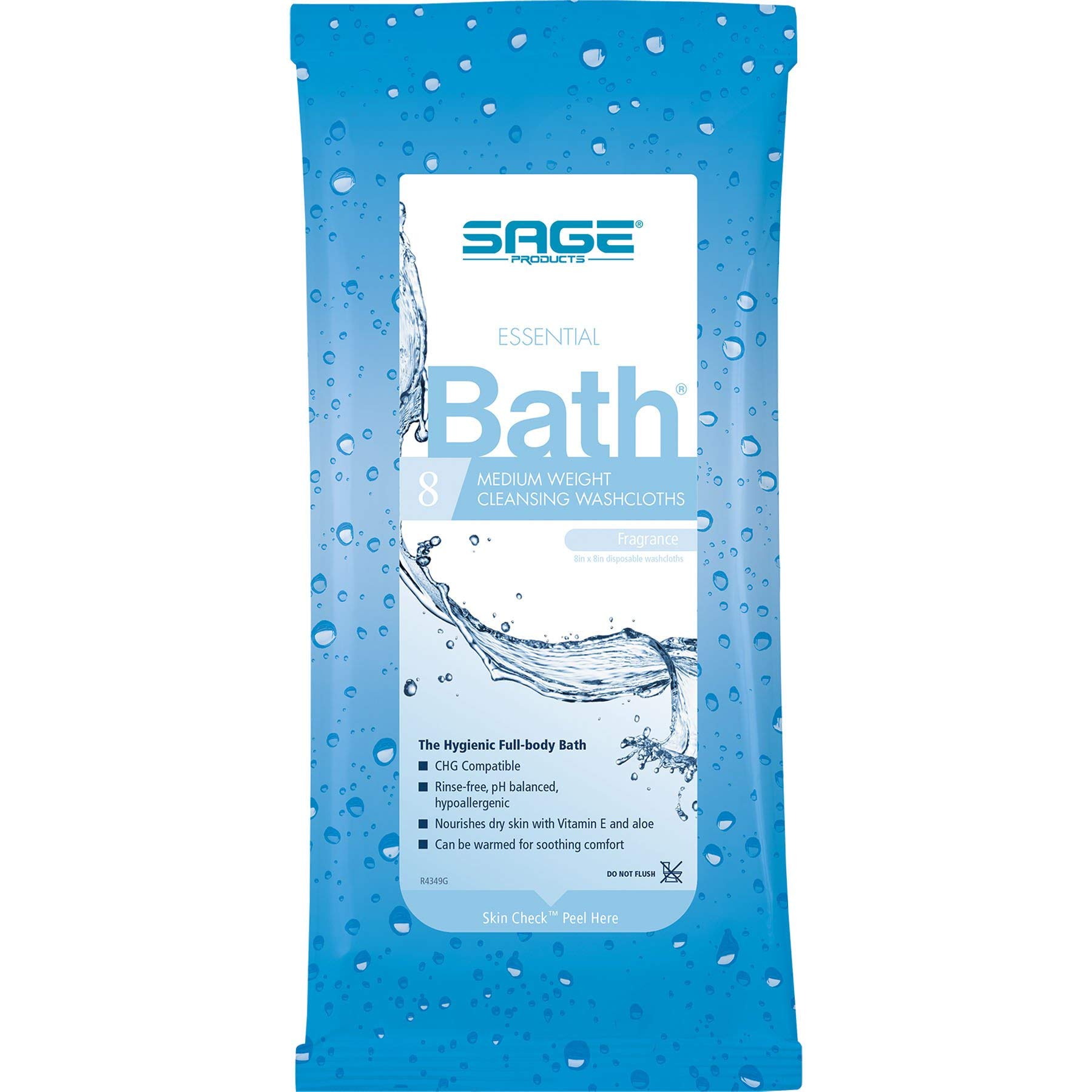 Soft & Scented Essential Bath Wipes with Purified Water, Aloe & Glycerin - Medium Weight, 240 Count (7800) - Perfect for Travel, Gym & Post-Workout Refreshment