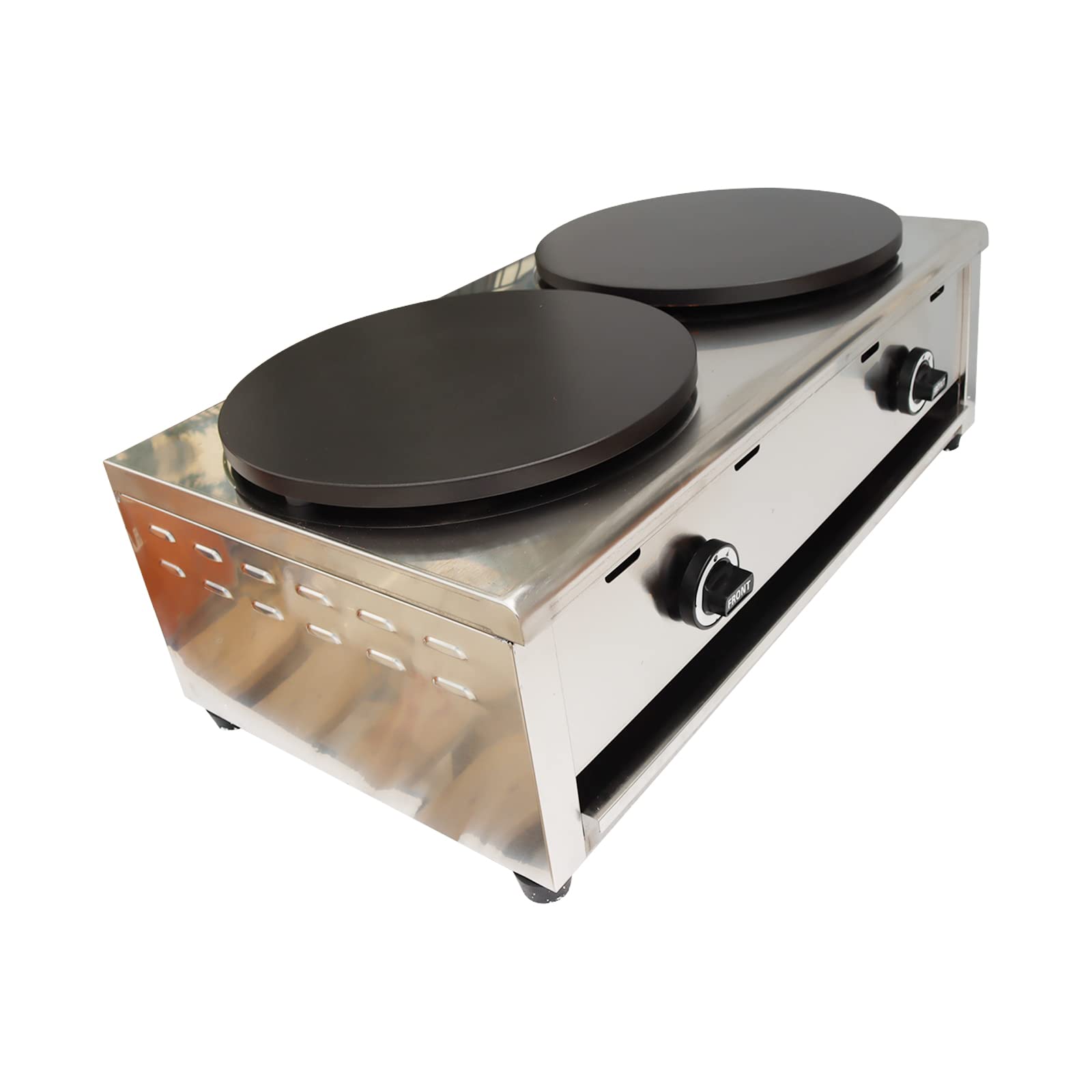 Commercial Crepes Maker - Double Head Pancake Machine with LP Gas for Restaurants, Cafes & Catering - Perfect for Making Crepes, Pancakes & Fruit Desserts