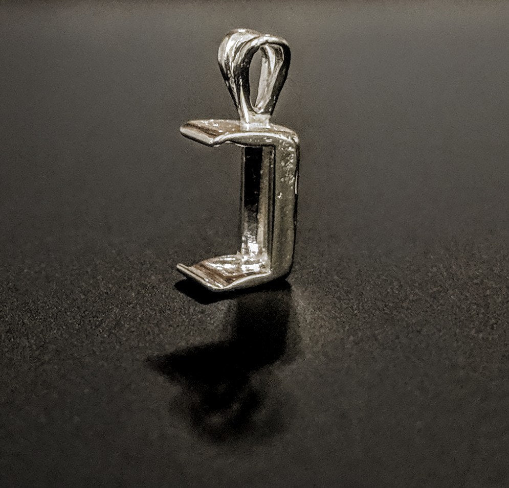 Solid Sterling Silver or 14kt Gold 10mm-24mm Extra Deep Tourmaline Cut Pendant Setting | Handcrafted in USA | Jewelry Making Supplies for Necklaces, Earrings & DIY Projects