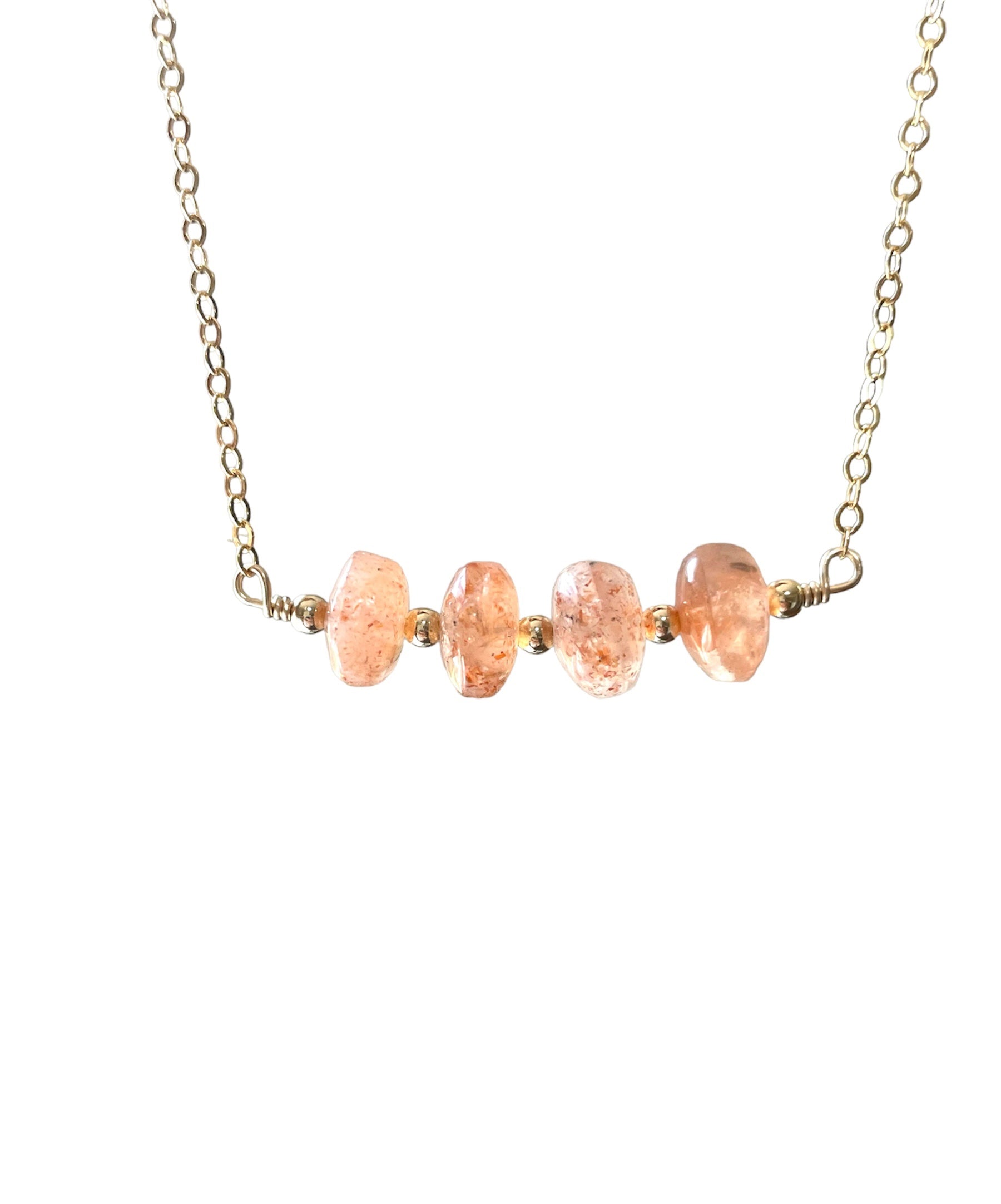 Sunstone Necklace in Gold or Silver - Elegant Healing Crystal Jewelry for Women, Perfect for Daily Wear, Meditation & Energy Balancing