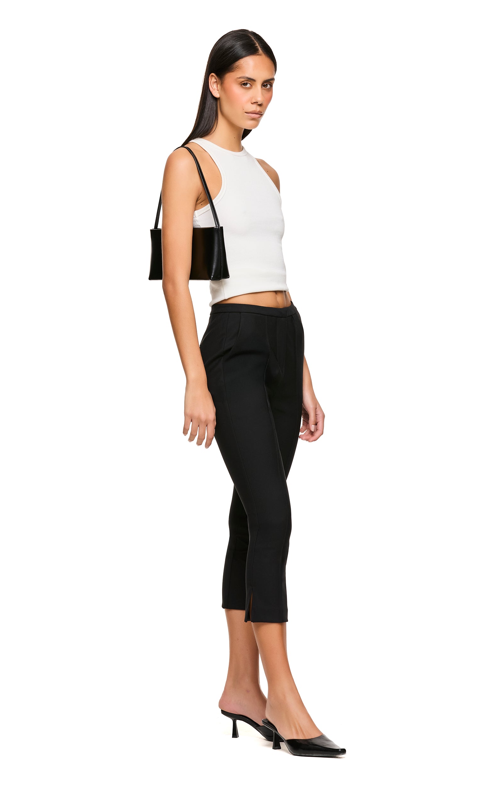Shiloh Black Capri Pants for Women - Stretchy Comfortable Workout & Lounge Pants - Perfect for Yoga, Running, and Casual Wear