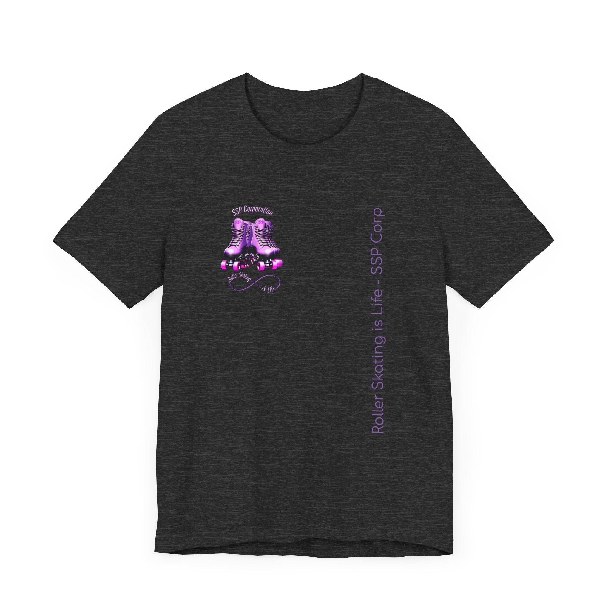 SSP Corp Roller Skating is Life Graphic T-Shirt - Comfortable Cotton Tee for Skaters & Roller Derby Fans - Perfect for Casual Wear, Skate Parks & Retro Fashion
