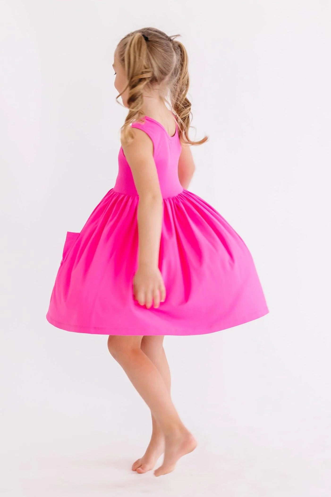 Hot Pink Tank Pocket Twirl Dress for Women - Summer Casual Flowy Swing Dress with Pockets - Perfect for Beach, Vacation, and Date Night Outfits