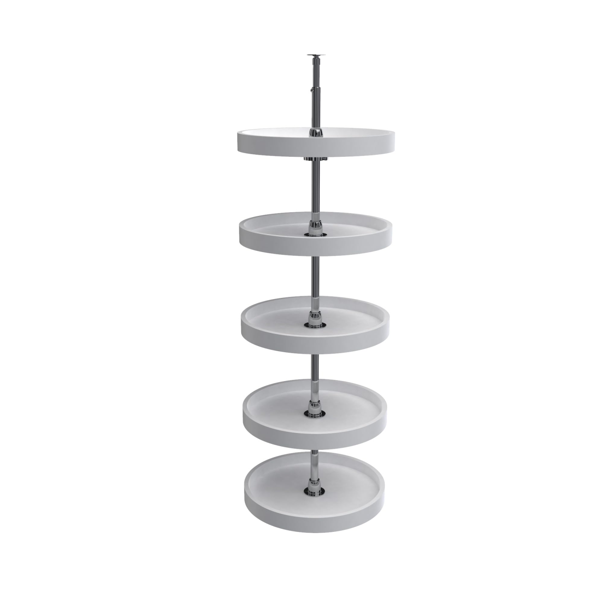 REV-A-SHELF Polymer 360° Rotating 5-Tier Lazy Susan for Tall Pantry Cabinets - Space Saving Kitchen Organizer for Spices, Canned Goods & Baking Supplies