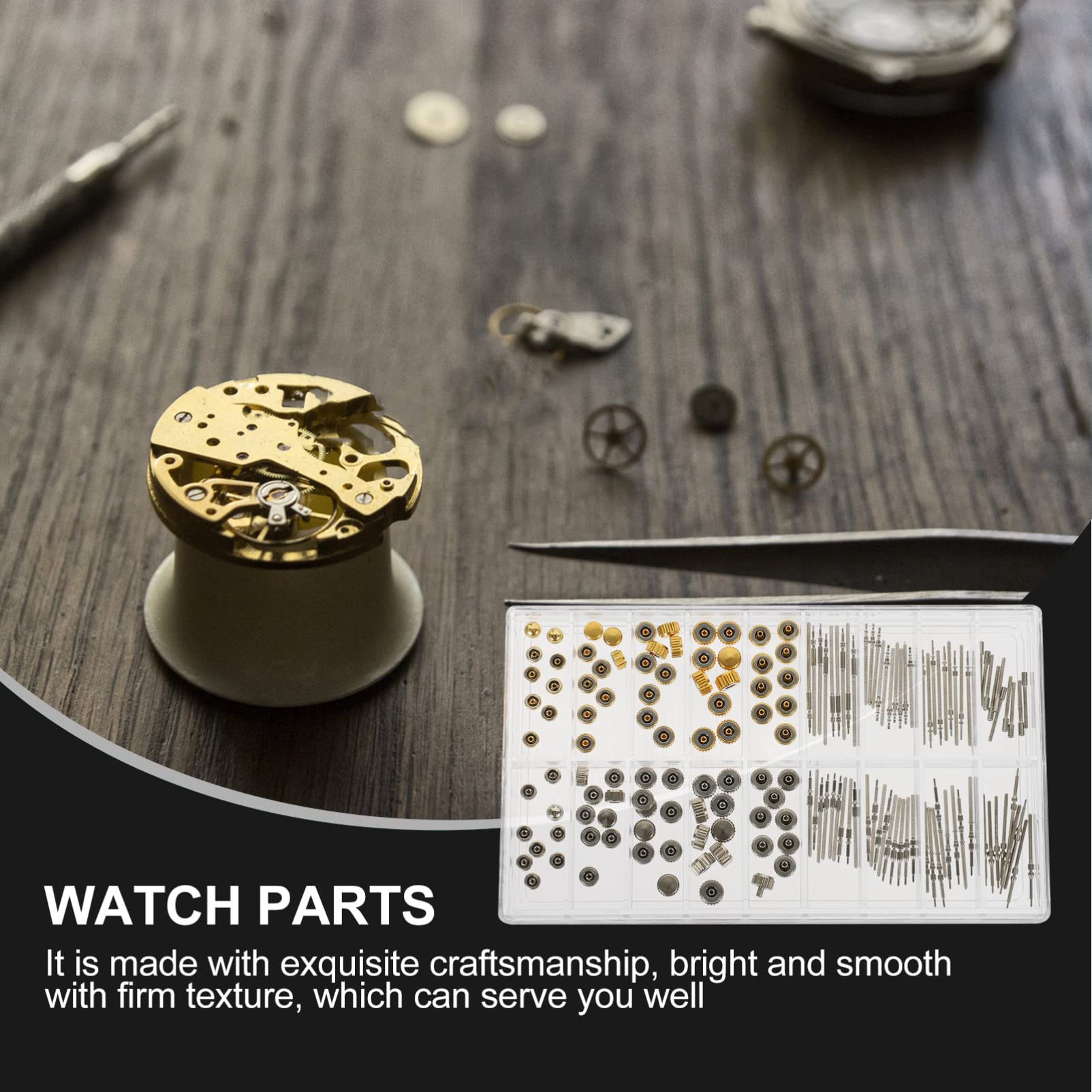 **Premium Watch Repair Kit - 1 Box Watch Crown & Stem Replacement Parts - Essential Watch Repair Tools for DIY Watchmakers & Professionals - Perfect for Watch Restoration & Maintenance**