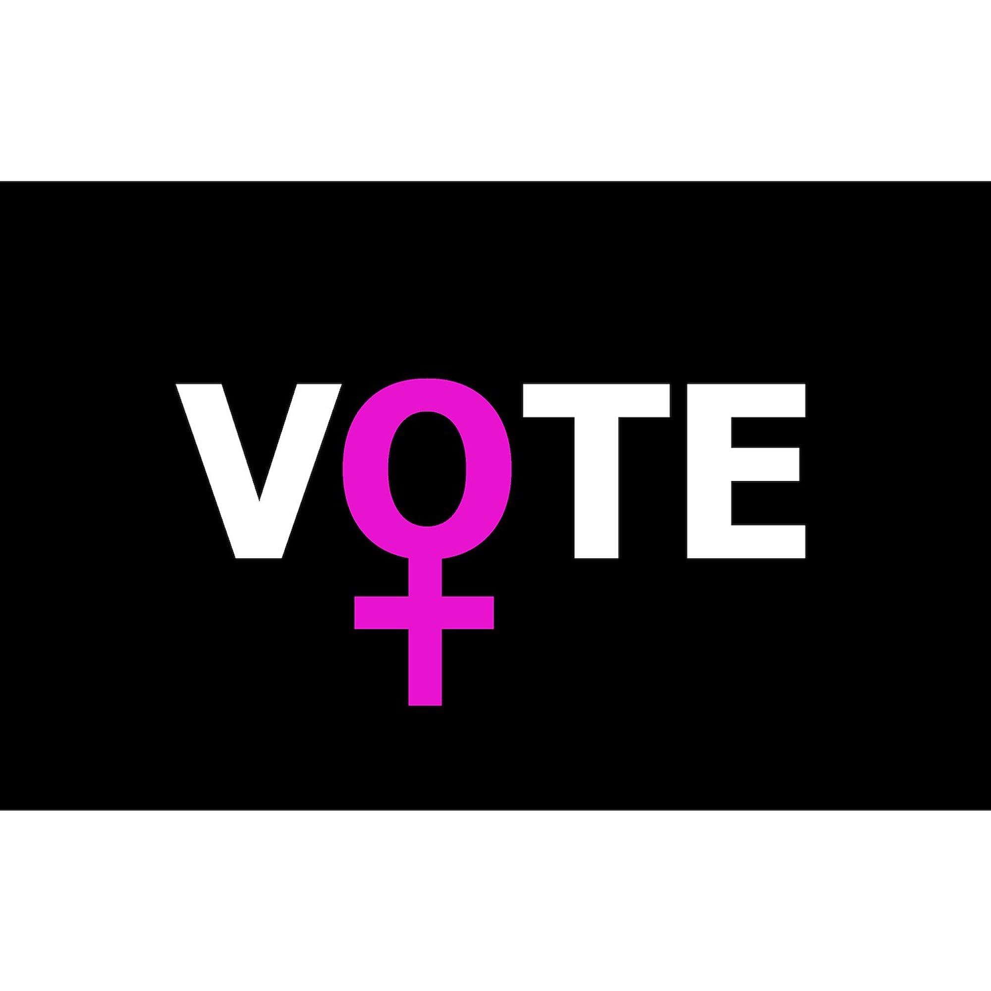 Women Vote Sticker - Oval Car Bumper Decal for Political Support