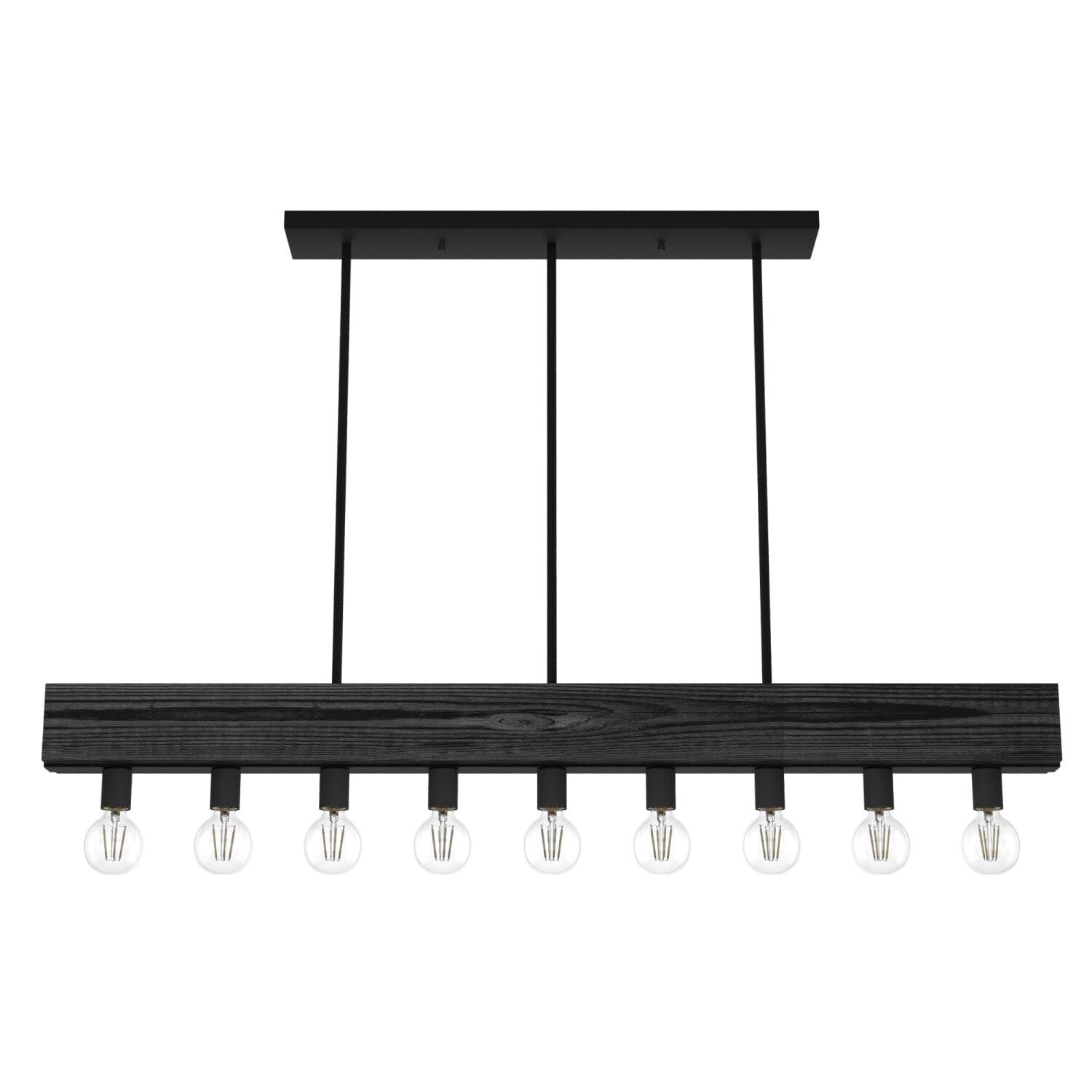Donelson 9-Light Linear Chandelier - Modern LED Hanging Light Fixture for Dining Room, Kitchen Island & Living Room Decor