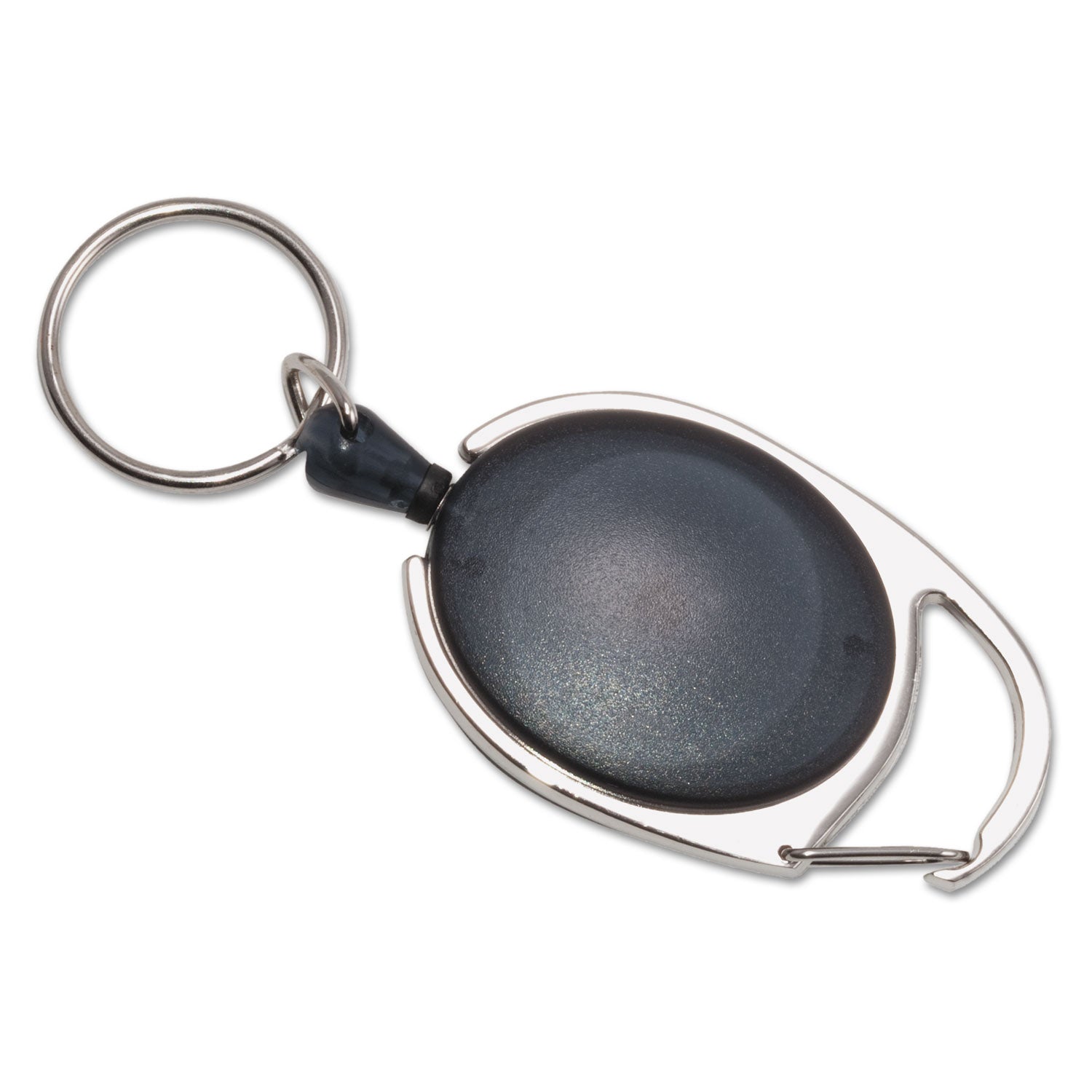 Advantus Retractable ID Badge Reel with Carabiner Clip - 30 Inch Extension, Smoke Color (6-Pack) - Perfect for Work, Events, and Security Access