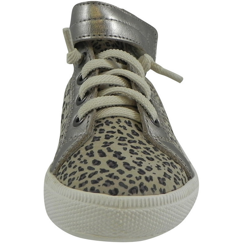 Old Soles 1035 Girls' Plush Lace-Up High Top Sneakers - Titanium Comfort Shoes for School, Play & Everyday Wear