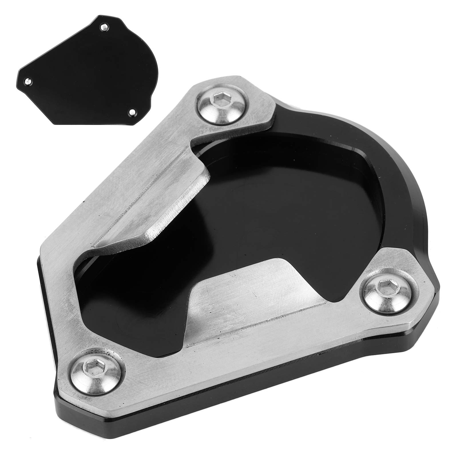 Motorcycle Kickstand Extension Pad - KSP-137-BLK Side Stand Support Plate for Triumph Scrambler 1200XC 1200XE (2019-2020) | Prevent Sinking on Soft Ground & Protect Pavement | Ideal for Parking on Grass, Sand or Gravel Surfaces